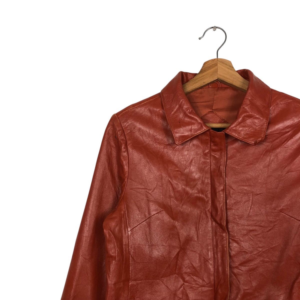 Japanese Brand 📌Vintage Cropped Leather Jacket Zipper Lio Bell IsseyMiyake Size US M / EU 48-50 / 2 - 8 Thumbnail