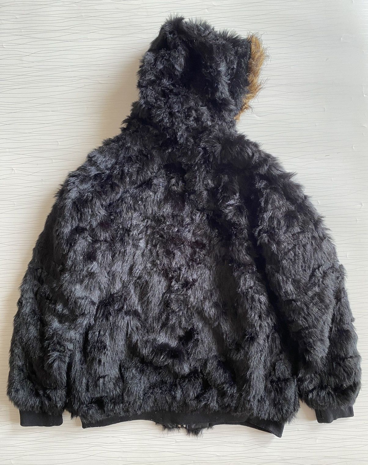 Japanese Brand Vintage 90s Piko Hawaii Fur Zipper Hooded Reversible Jacket Size US L / EU 52-54 / 3 - 6 Thumbnail