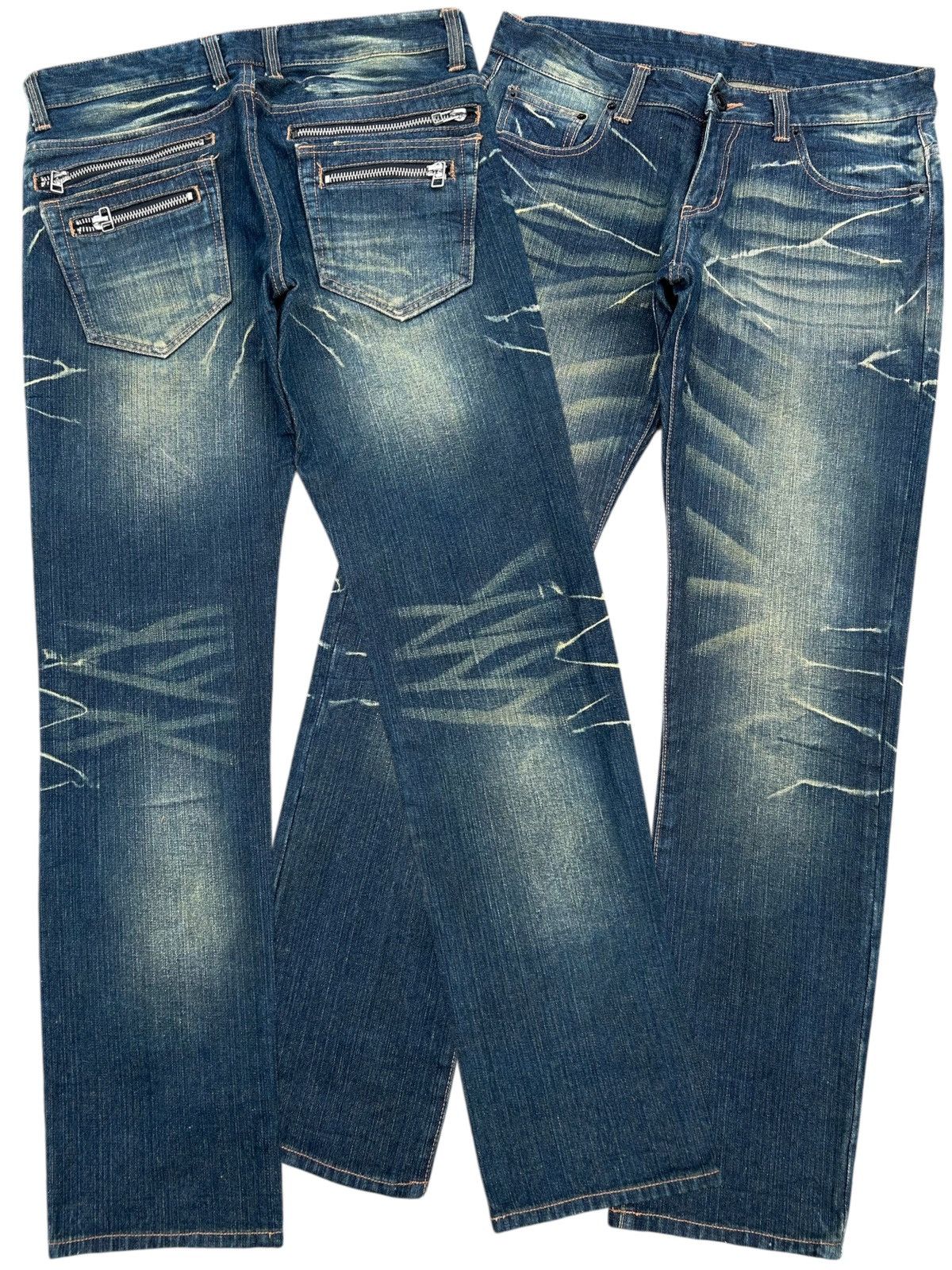 Soul Of Freedom Japanese Punk Rusty Faded Denim Jeans
