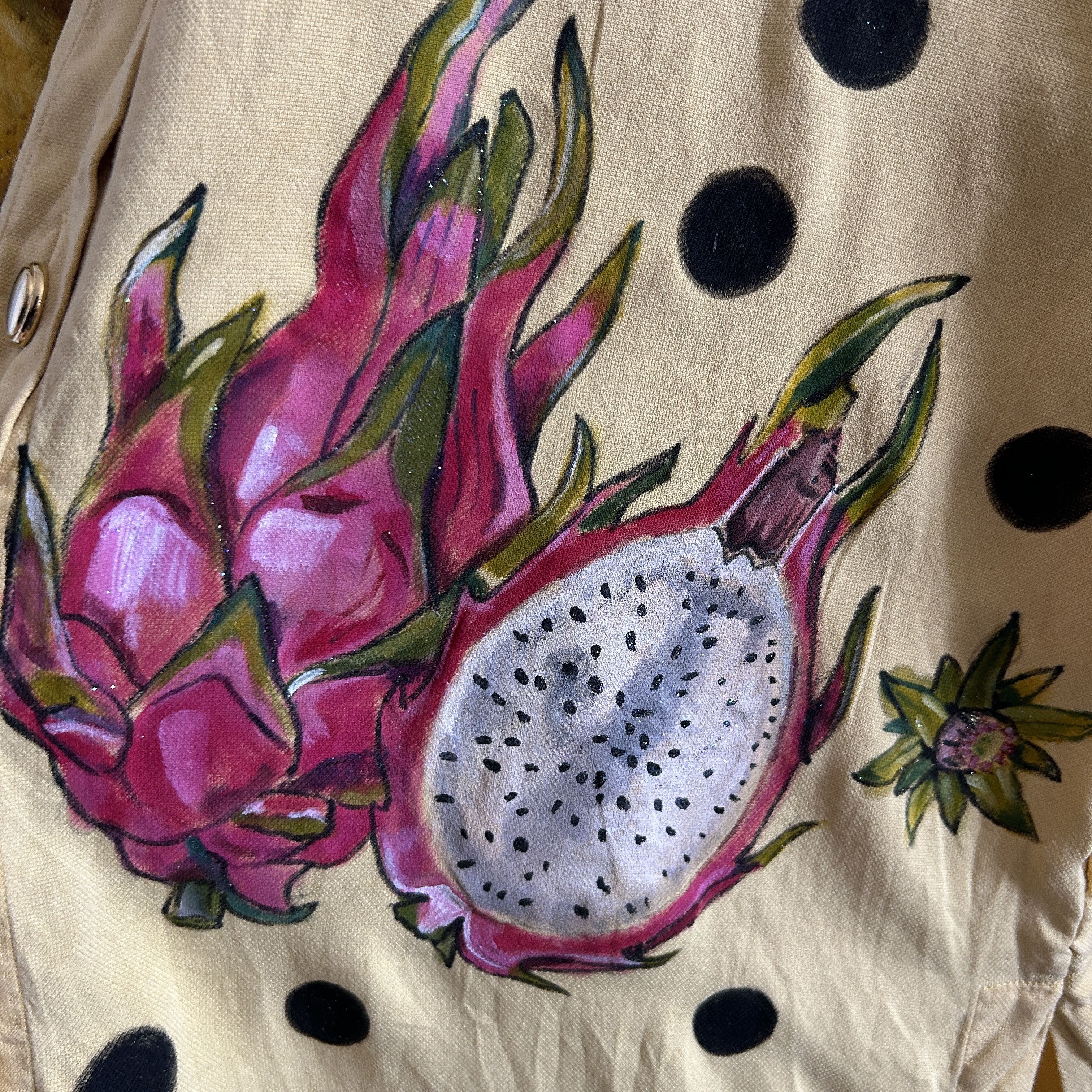 Escada Hand Painted Escada Reworked Fruits Polka Dots Blouse Size M / US 6-8 / IT 42-44 - 11 Thumbnail