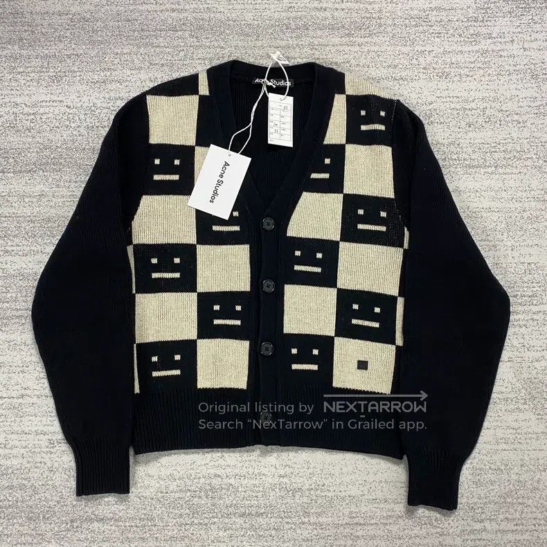 Acne Studios Acne Studios Black and White All-Over Printed Smile Face W Size XS / US 0-2 / IT 36-38 - 1 Thumbnail