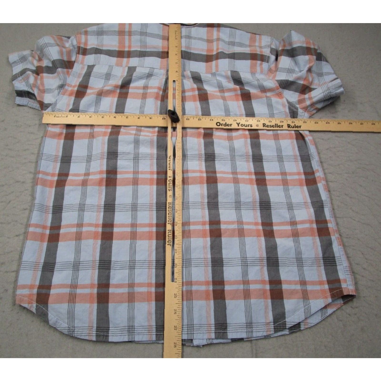 Gramicci VINTAGE Gramicci Men's Short Sleeve Button-Up Shirt XL Blue Checked Cotton Casual Travel Work Size US XL / EU 56 / 4 - 4 Thumbnail
