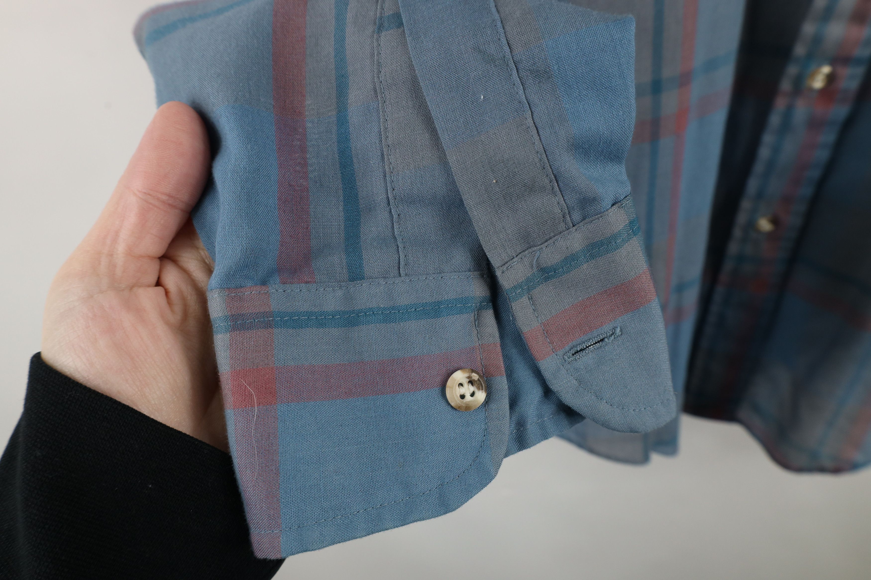 Levi's × Vintage Vintage 80s 90s Levis Faded Plaid Collared Button Down Shirt Size US L / EU 52-54 / 3 - 4 Thumbnail