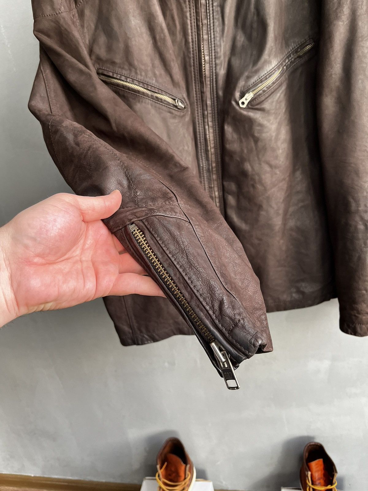 Gap × Vintage Gap biker leather jacket Size US XL / EU 56 / 4 - 7 Thumbnail