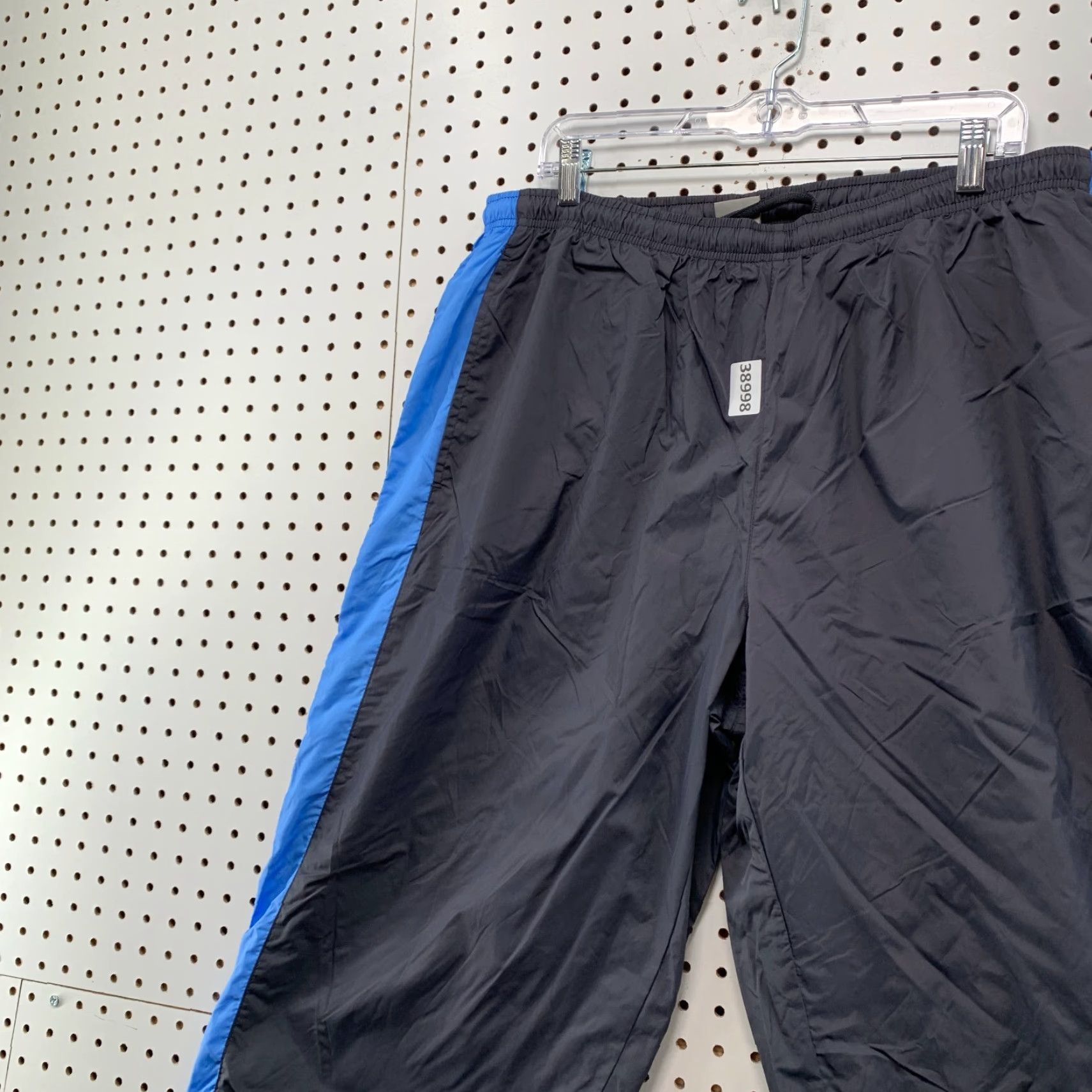 Nike VINTAGE Nike Track Pants Men 2XL Blue Striped Lined Swoosh Drawstring 34x32.5 Athletic Mens Size US 39 - 6 Thumbnail