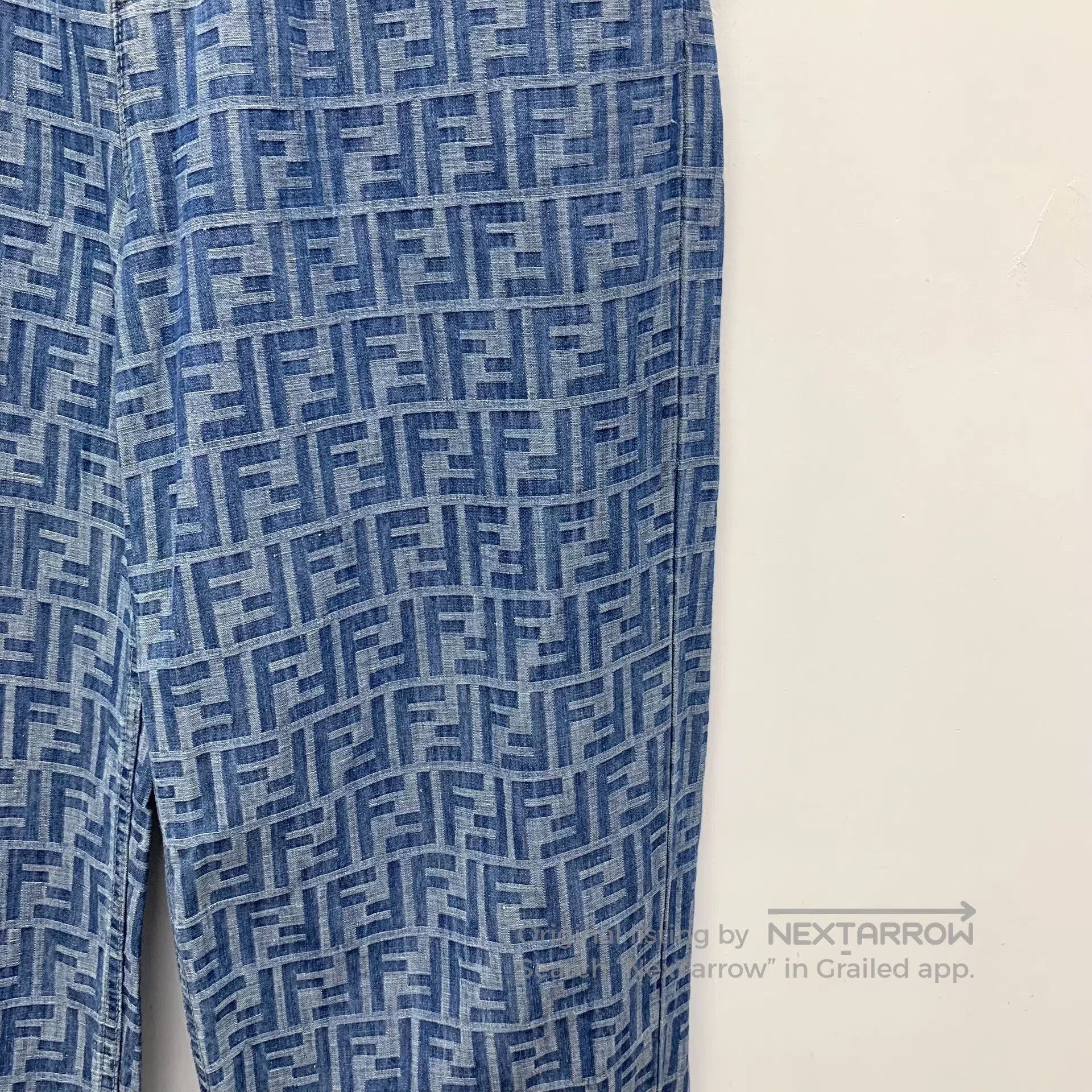 Fendi FENDI Deep blue double F jacquard cotton casual denim long Size US 36 / EU 52 - 4 Thumbnail