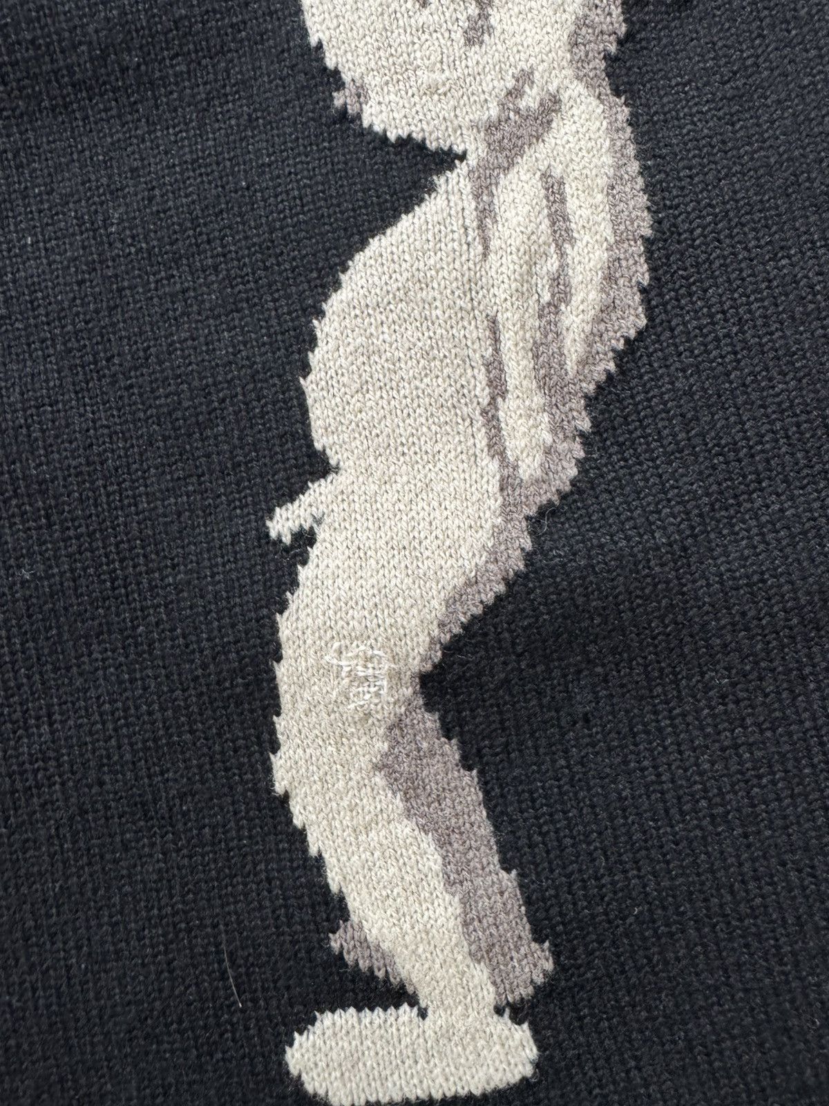 Yohji Yamamoto AW09 Shomben Kozo PENIS Contrast Sleeve Wool Sweater Size US L / EU 52-54 / 3 - 7 Thumbnail