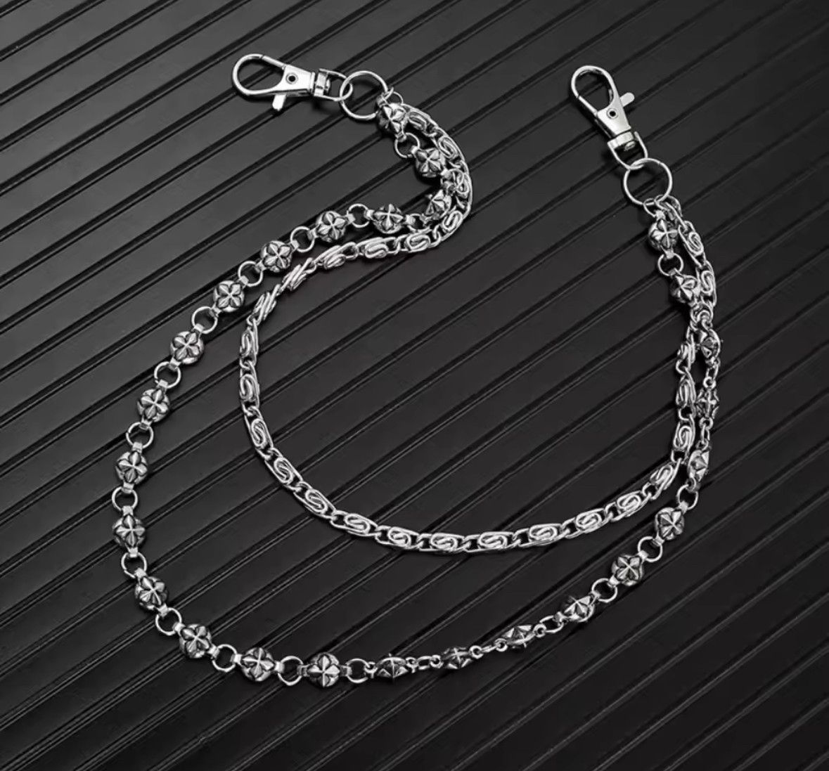 Other Double Layer KeyChain Jean Biker Wallet Belt Chain Size ONE SIZE - 1 Thumbnail