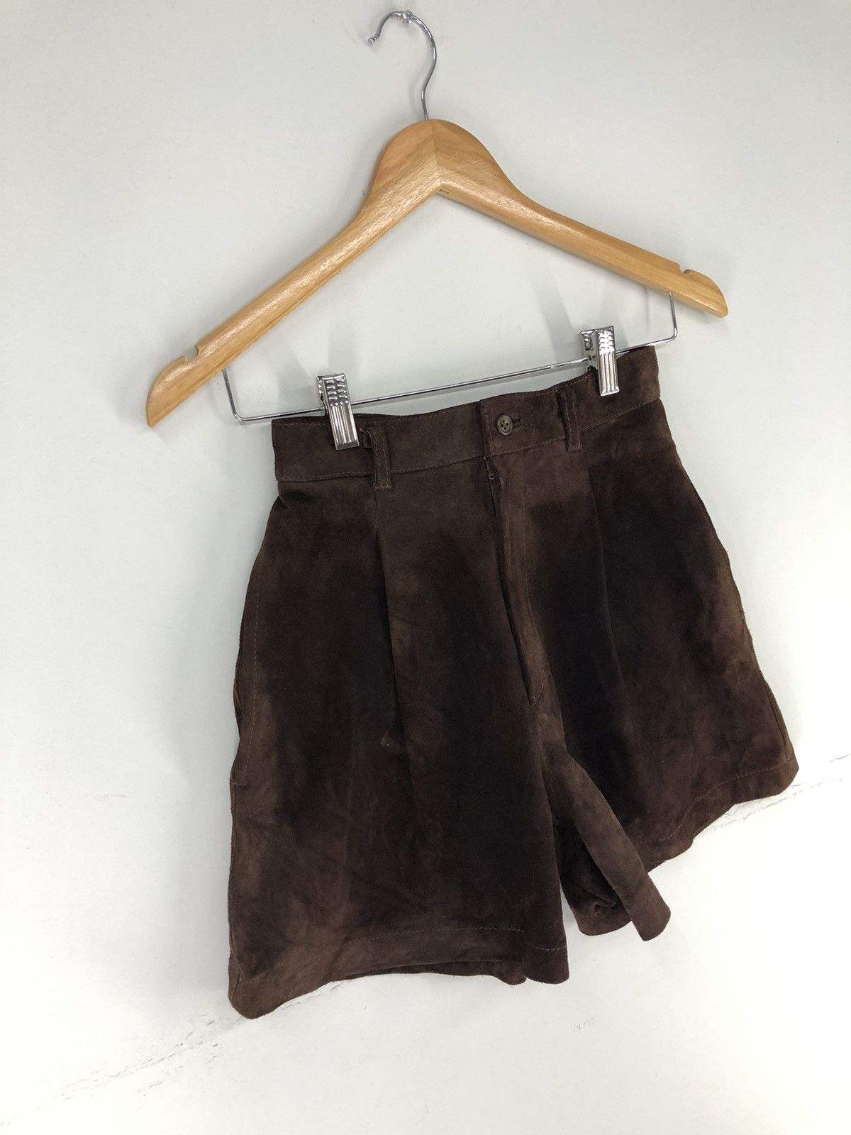 Leather Vintage Cow Leather Short Pants Size 23" - 3 Thumbnail