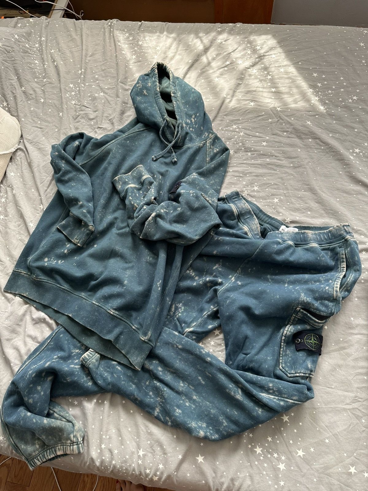 Stone Island Stone Island Tie Dye Tracksuit Suit Hoodie Sweatpants Set Size US 38 / EU 54 - 12 Thumbnail