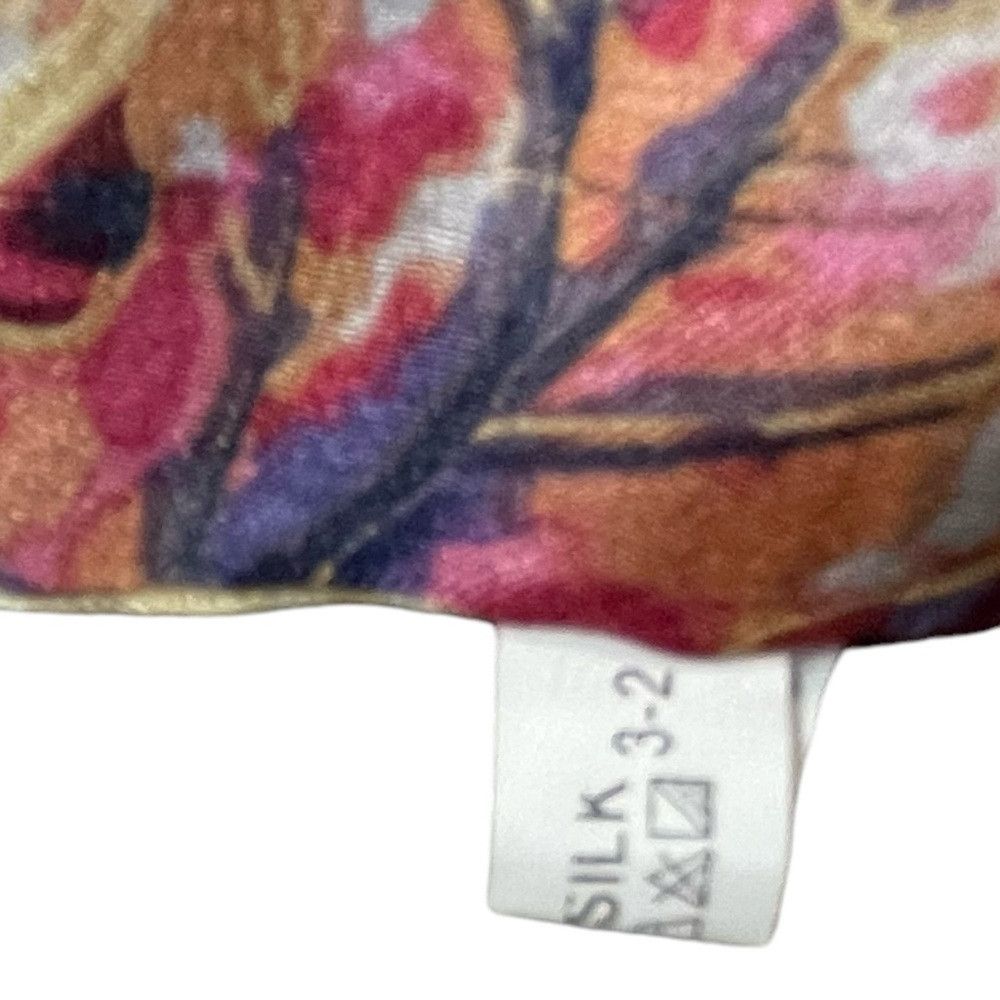 Other Silk Leaves Print Scarf With Tassel 10 x 26 Size ONE SIZE - 5 Thumbnail