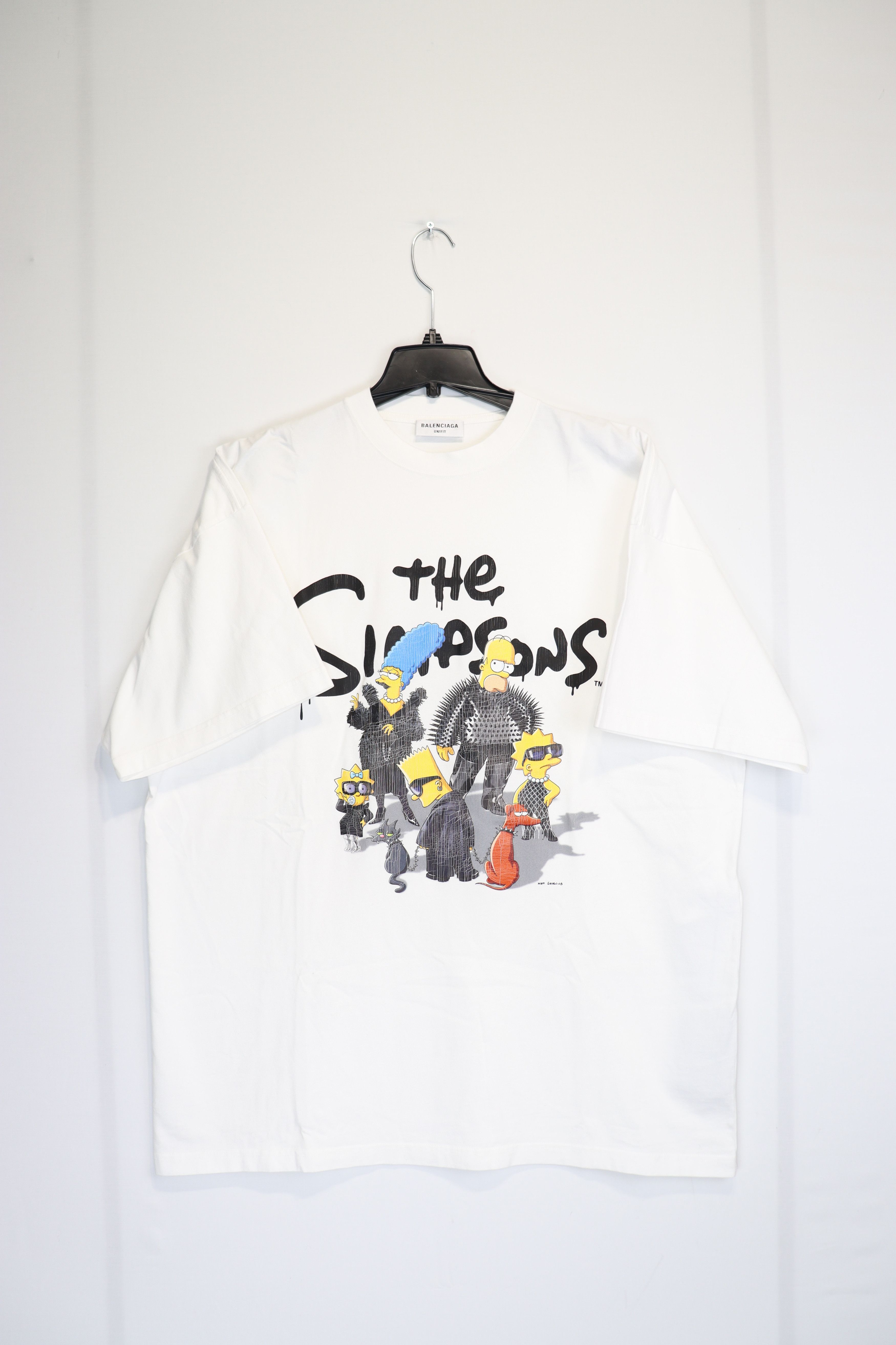BALENCIAGA 21AW × The Simpsons T-shirt Balenciaga x The Simpsons Oversized T-Shirt Black Men's