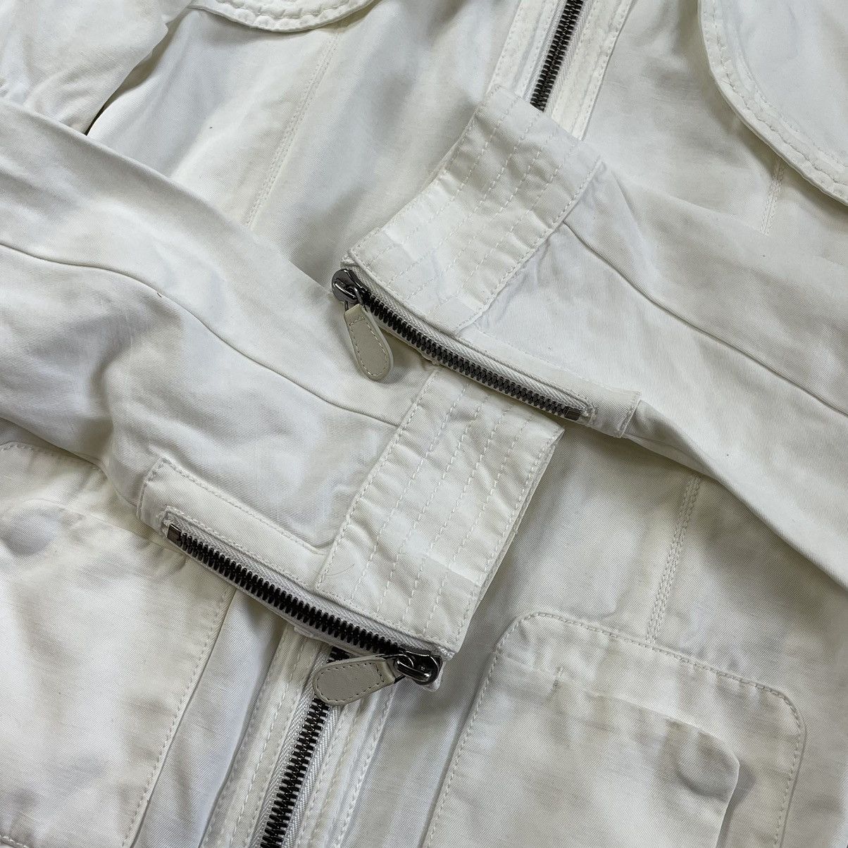 Bottega Veneta Bottega Veneta Zip Biker Transformer Off White Jacket Size S / US 4 / IT 40 - 15 Thumbnail