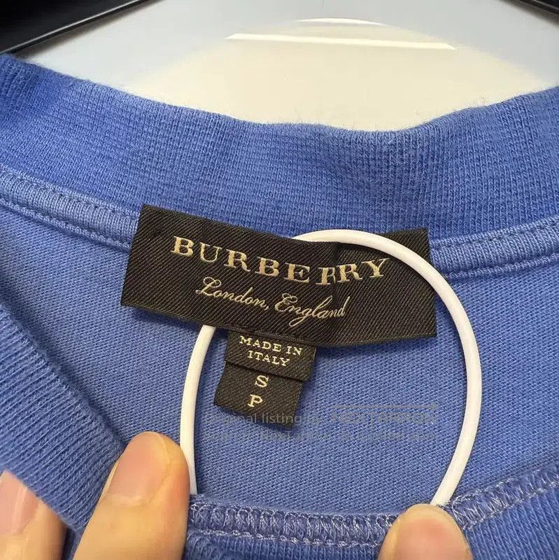 Burberry Burberry Logo Blue Cotton Short Sleeve T-Shirt. Size US S / EU 44-46 / 1 - 3 Thumbnail
