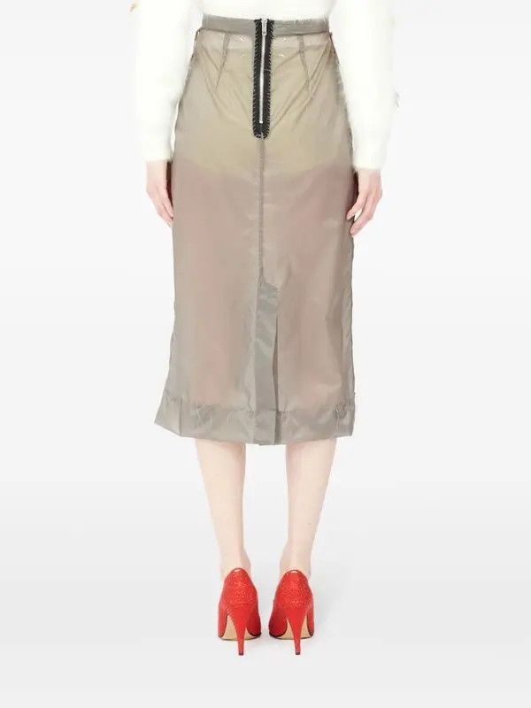 Maison Margiela o1y0625 Midi Skirt in Gray Size 28" / US 6 / IT 42 - 4 Thumbnail