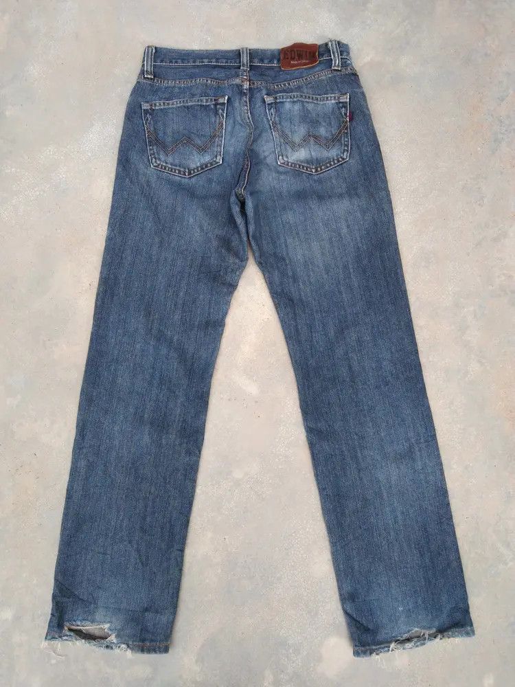 Japanese Brand Vintage Edwin Made In Japan Distressed Jeans 28x30 Size US 28 / EU 44 - 2 Thumbnail