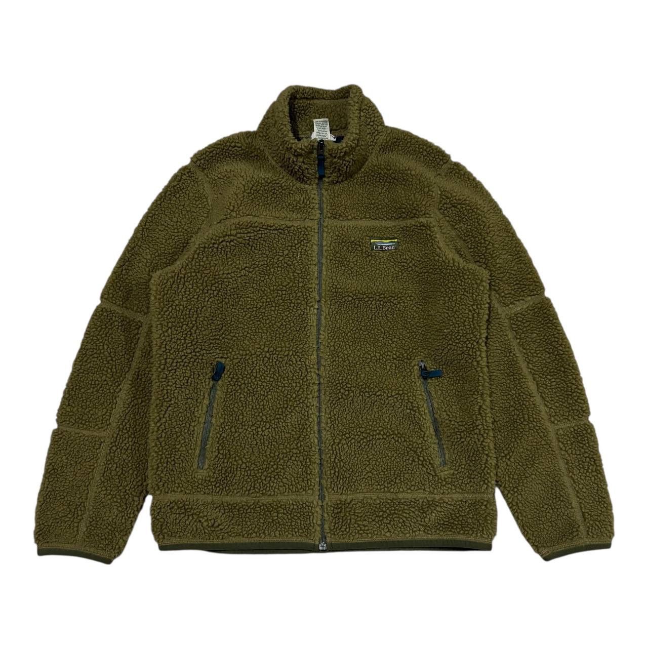 L.L. Bean L.L. Bean Mountain Pile Sherpa Fleece Jacket Olive Green M Size US M / EU 48-50 / 2 - 2 Thumbnail