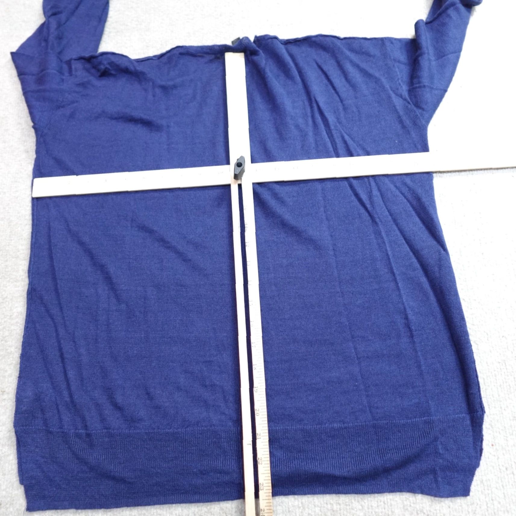 J.Crew J.Crew Womens Sweater Raglan V-Neck Blue 100% Linen Small Relaxed Pullover Knit Long Sleeve Womens A5234 Size S / US 4 / IT 40 - 6 Thumbnail