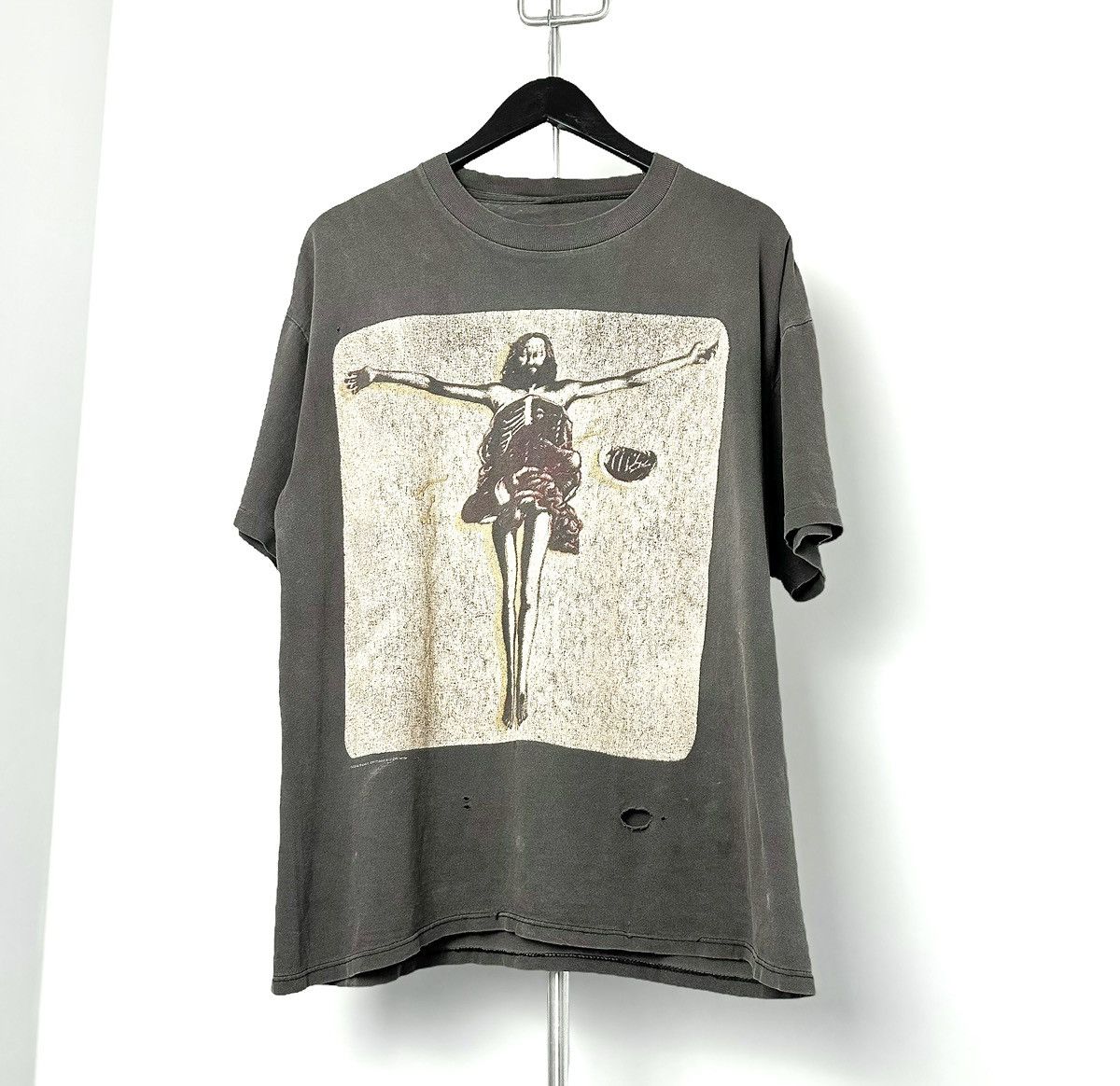 Band Tees × Vintage THRASHED 90’s DEICIDE One Upon The Cross T-Shirt Size US XL / EU 56 / 4 - 2 Thumbnail
