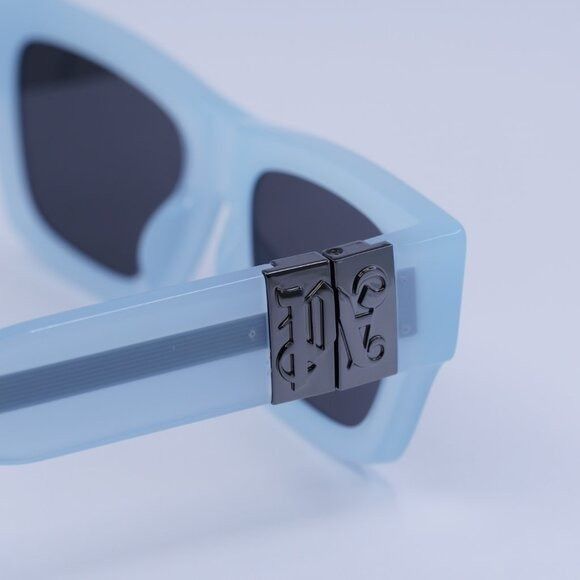 Palm Angels Palm Angels PERI10J MAGNOLIA 4007 Sunglasses Blue Rectangle Size ONE SIZE - 8 Thumbnail