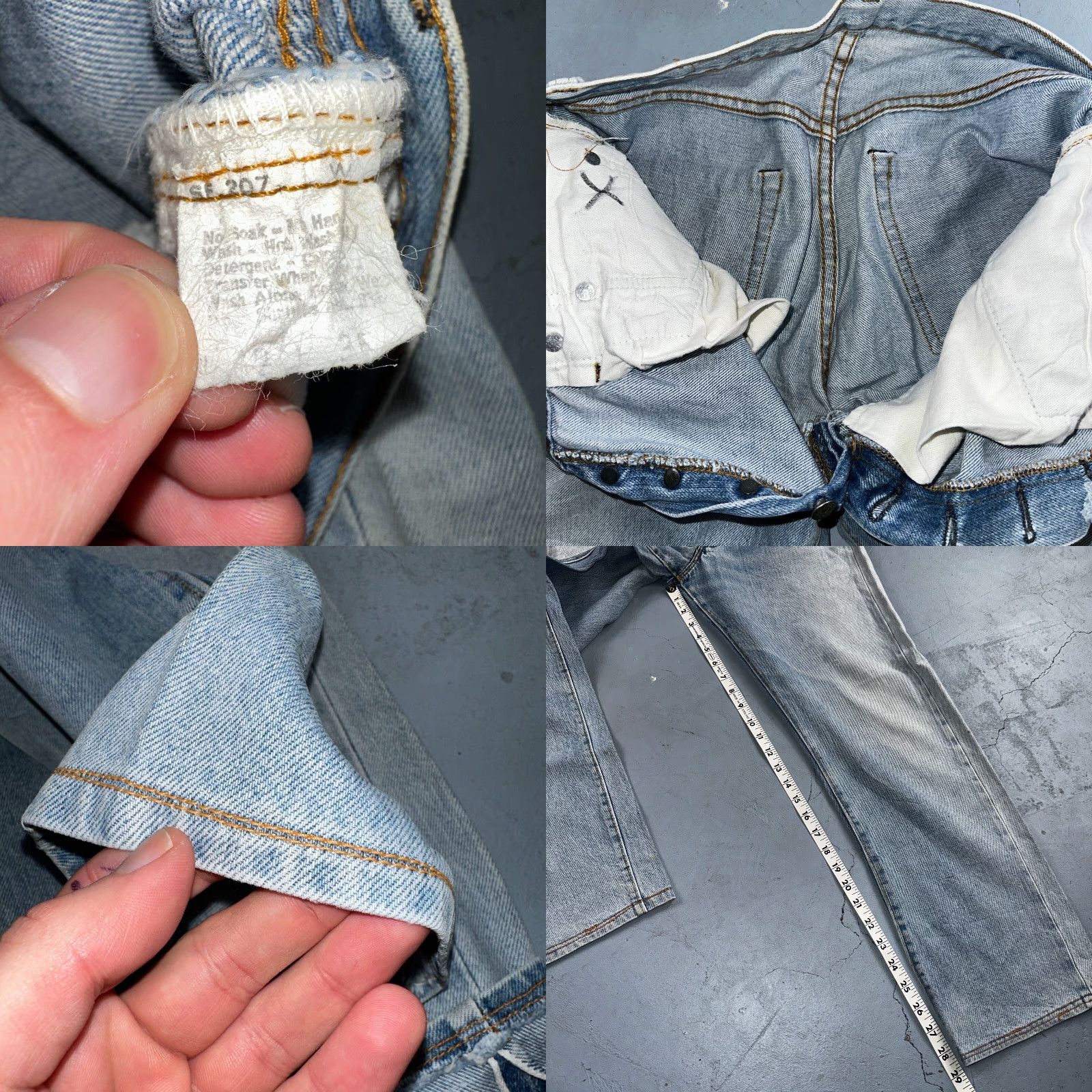 Levi's Levis 501 Vintage 80s Redline Selvedge USA XX Jeans Light Wash 1980s Act 30x29 Size US 30 / EU 46 - 8 Thumbnail