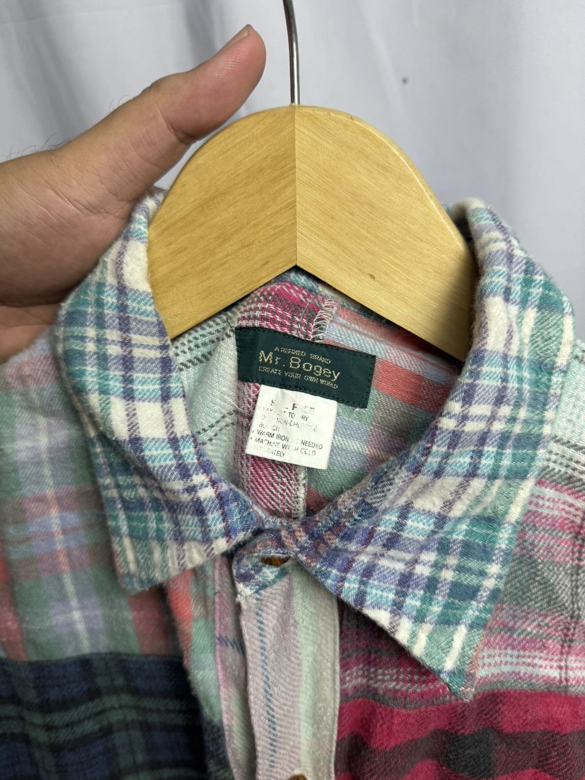 20471120 × Beauty Beast × Japanese Brand Japanese Patchwork Bogey Button Shirt Size US XL / EU 56 / 4 - 7 Thumbnail