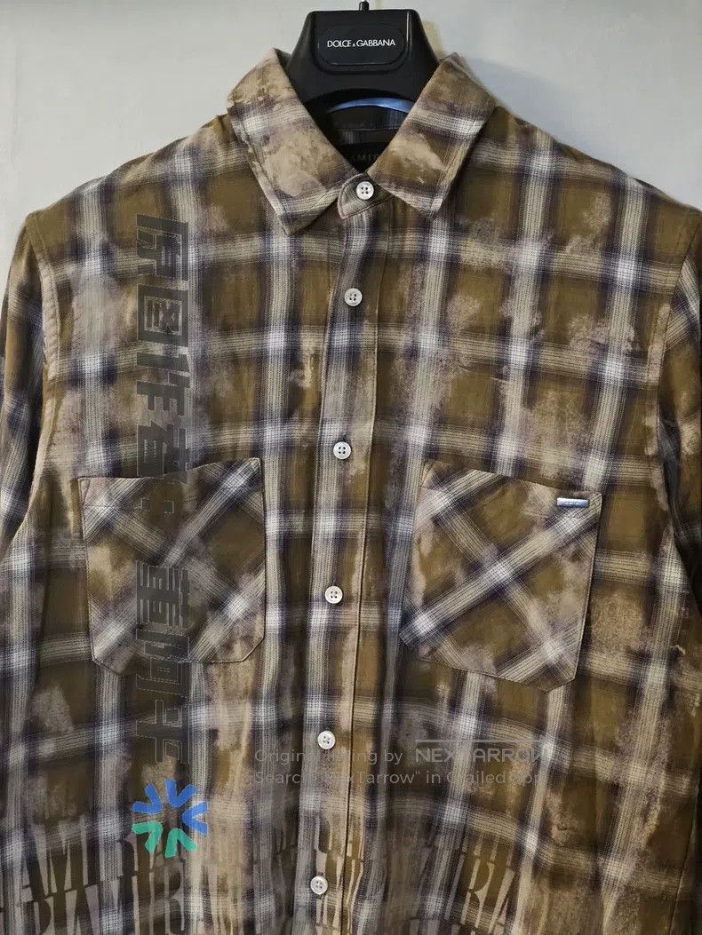 Amiri Amiri Size M Washed plaid fringed shirt Size US M / EU 48-50 / 2 - 2 Thumbnail
