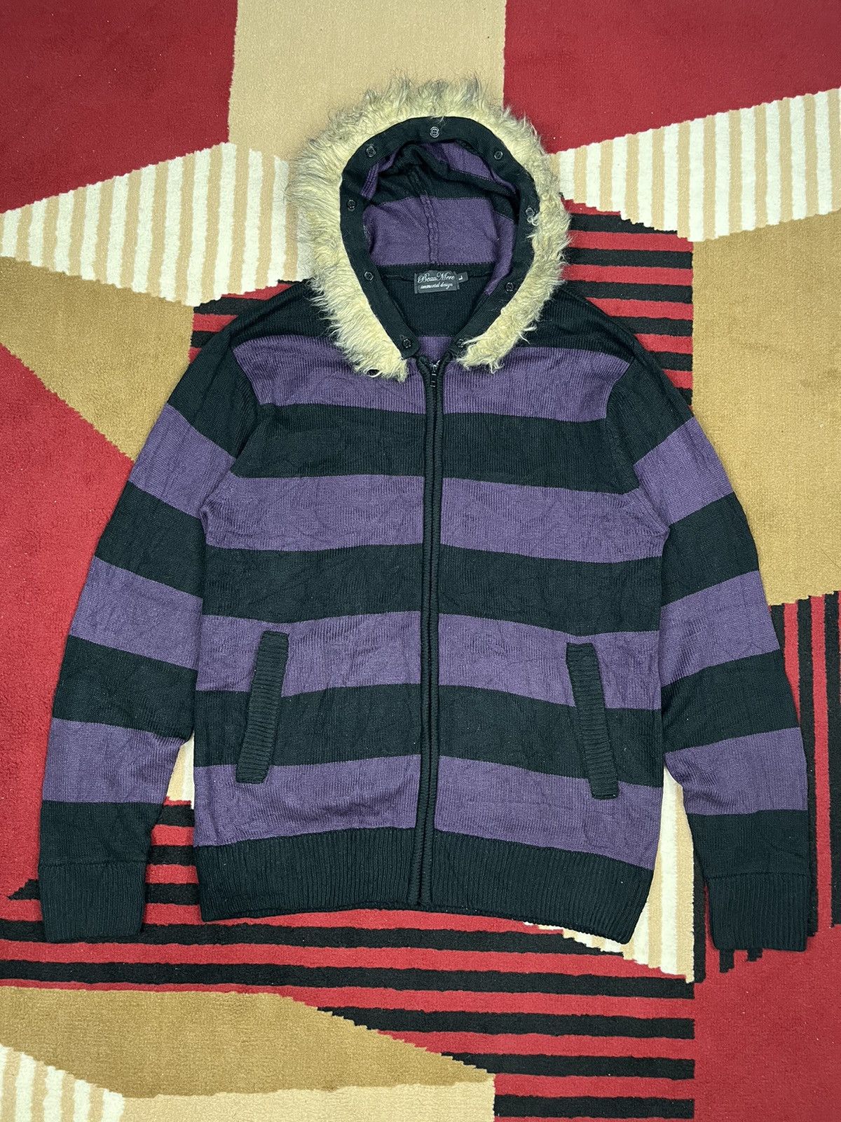 Hysteric Glamour × Japanese Brand × Le Grande Bleu (L.G.B.) BAUMERE FUR ZIPPER HOODIE Size US L / EU 52-54 / 3 - 1 Thumbnail