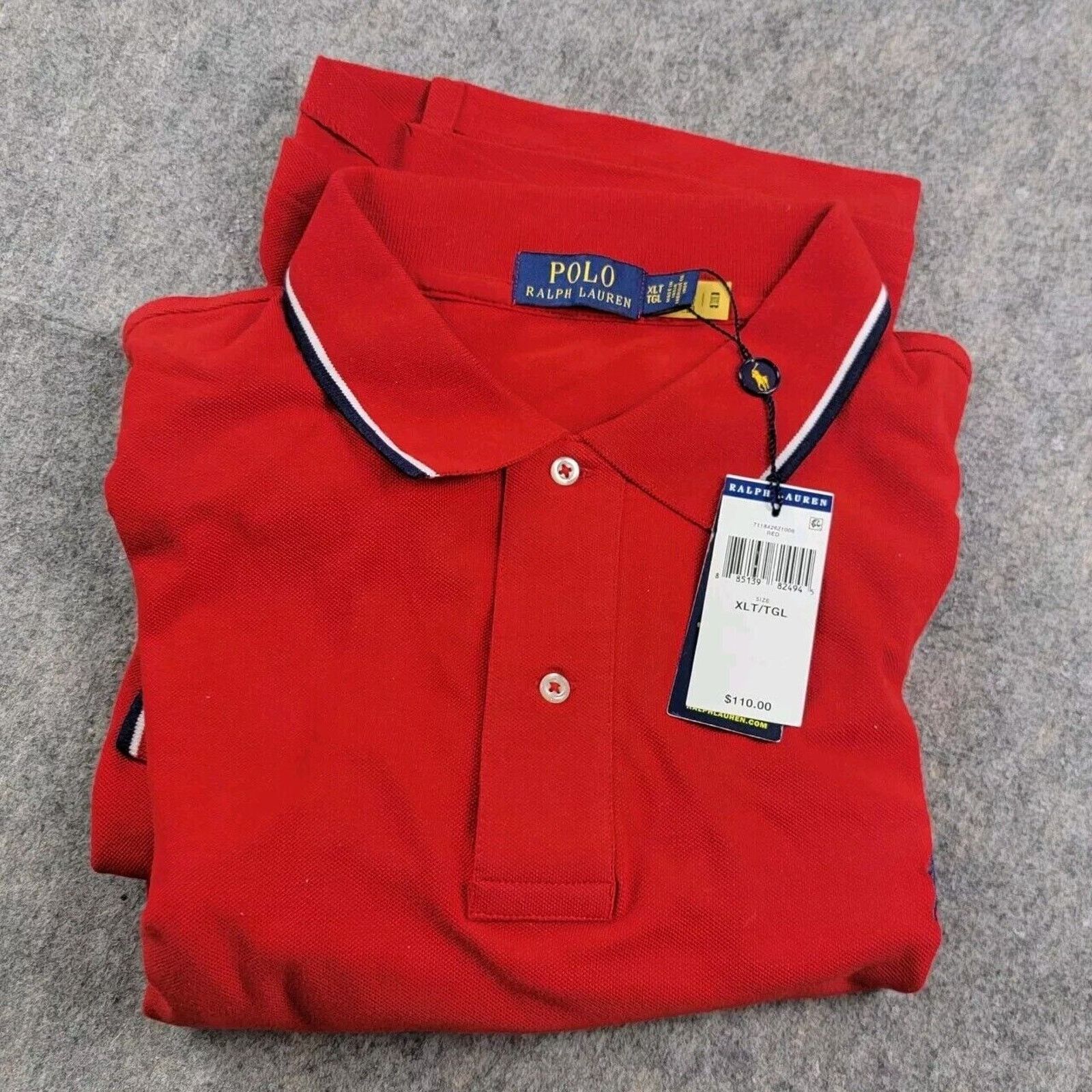 Polo Ralph Lauren Polo Ralph Lauren Tipped Collar Polo Shirt Custom Slim Fit Size US XL / EU 56 / 4 - 6 Thumbnail