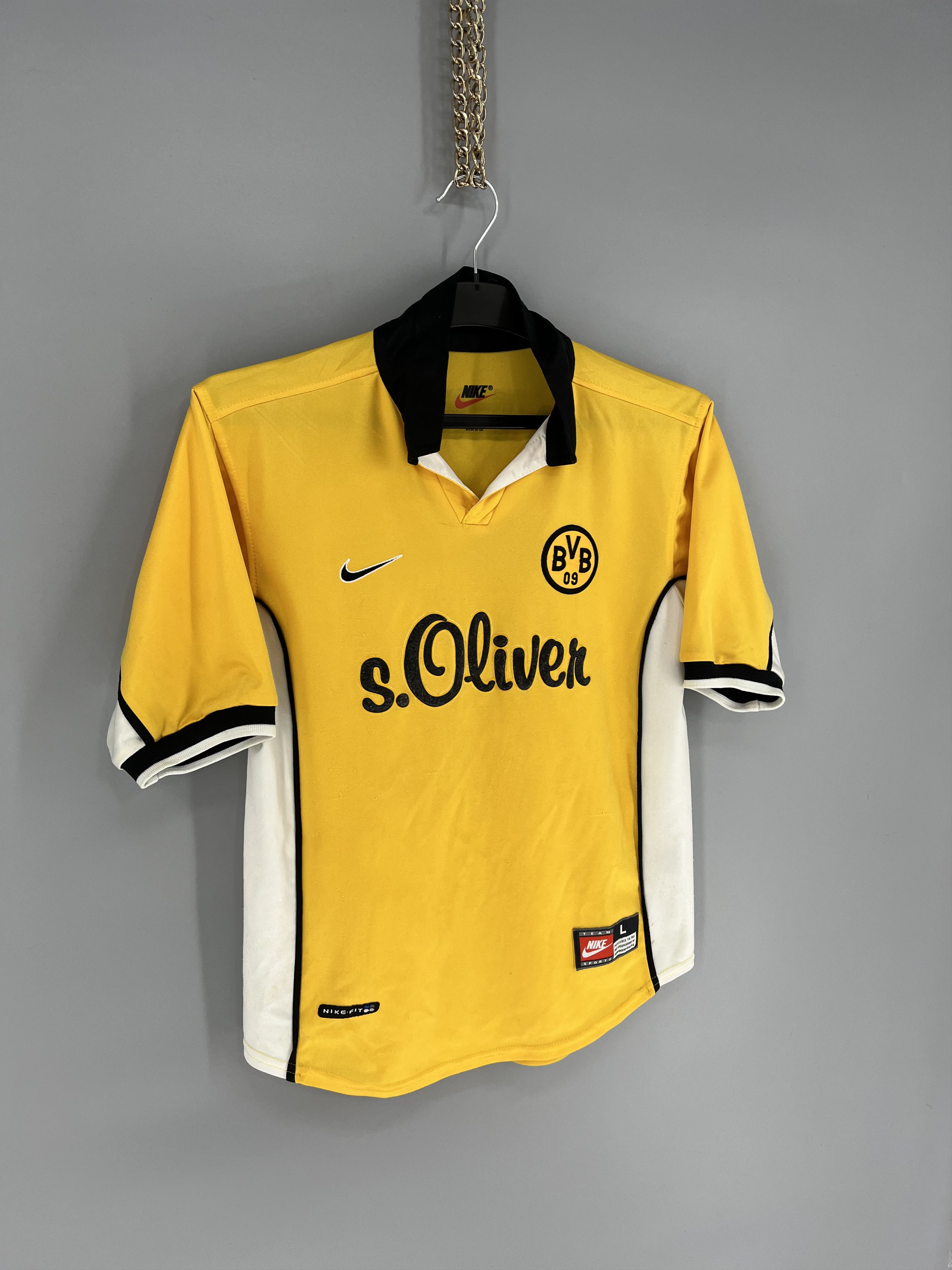 Nike BORUSSIA DORTMUND 1998/99 HOME FOOTBALL SHIRT SOCCER JERSEY Size US XS / EU 42 / 0 - 2 Thumbnail
