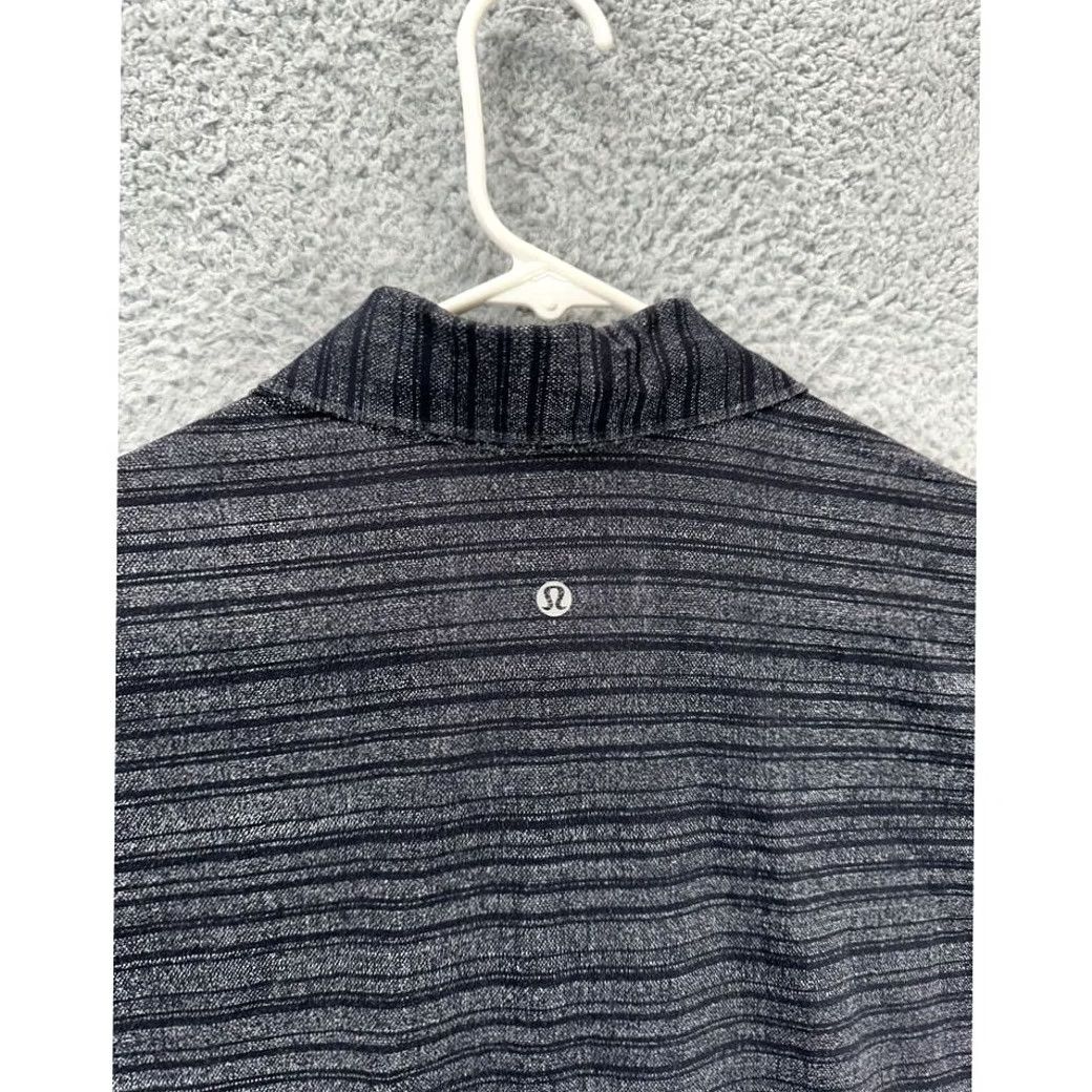 Lululemon Lululemon Golf Polo Shirt Mens XL Dark Grey Striped Athletic Short Sleeve Polo Shirt Polo Short Sleeve Sports Outdoor Logo Casual Size US XL / EU 56 / 4 - 5 Thumbnail