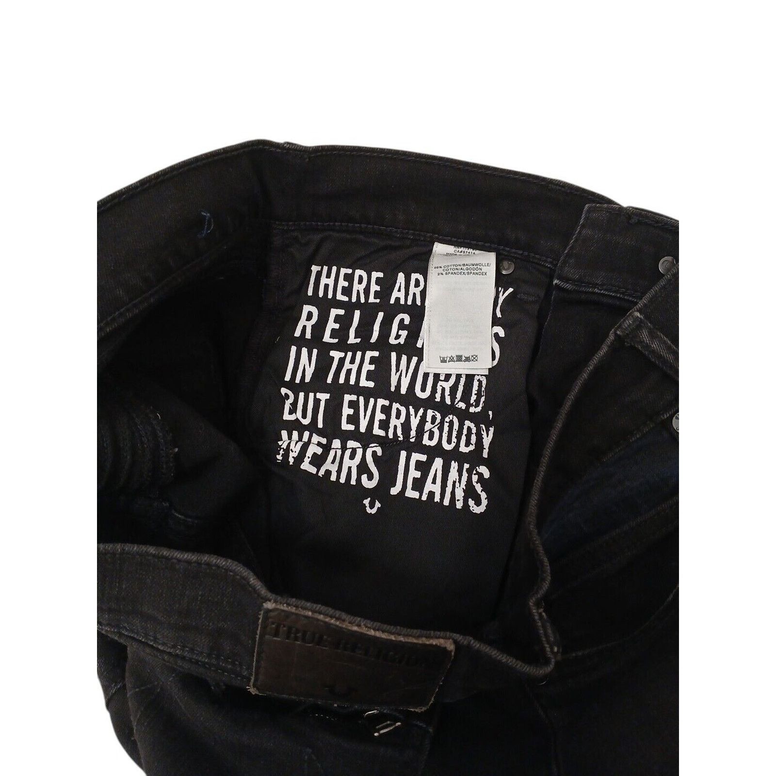 True Religion True Religion ROCCO MOTO Relaxed Skinny Jeans Sz 32 Black Size US 32 / EU 48 - 20 Thumbnail