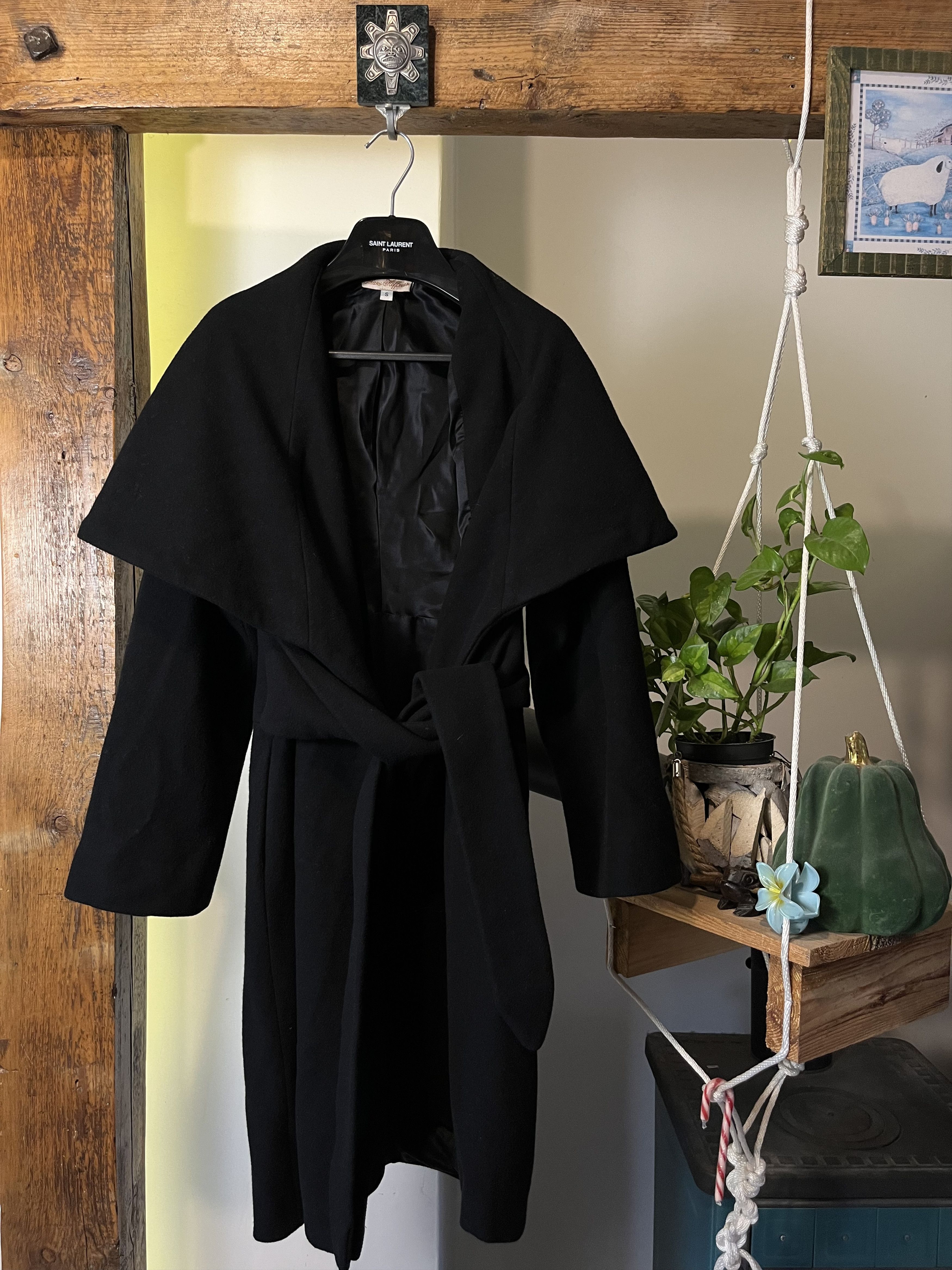 Designer Vintage Mara Hoffman Avant Garde Wool Silk Coat Size S / US 4 / IT 40 - 1 Thumbnail