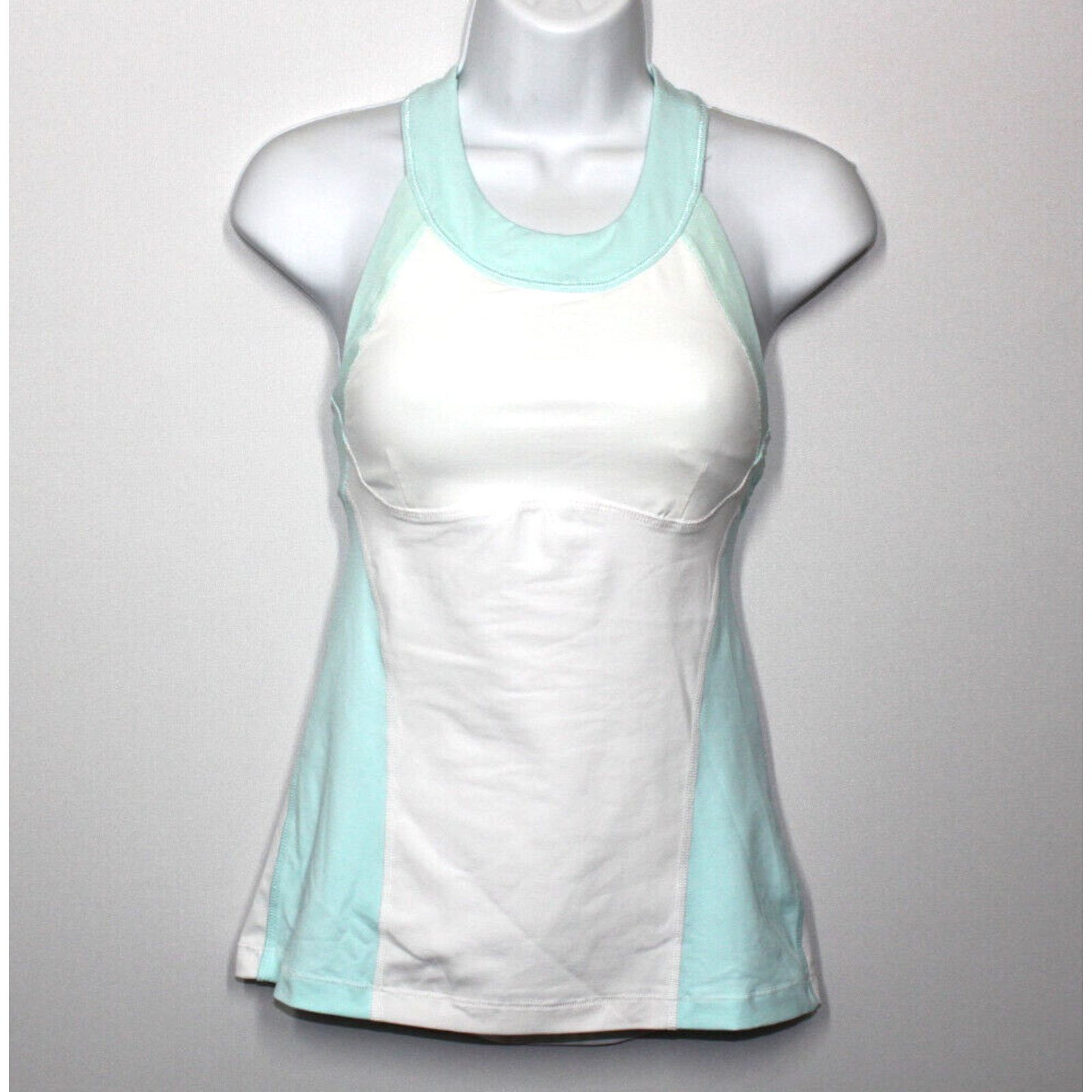 Lululemon LULULEMON Make It Count Aqua Blue Bra Stretch Tank Top Sz 4 Size S / US 4 / IT 40 - 3 Thumbnail