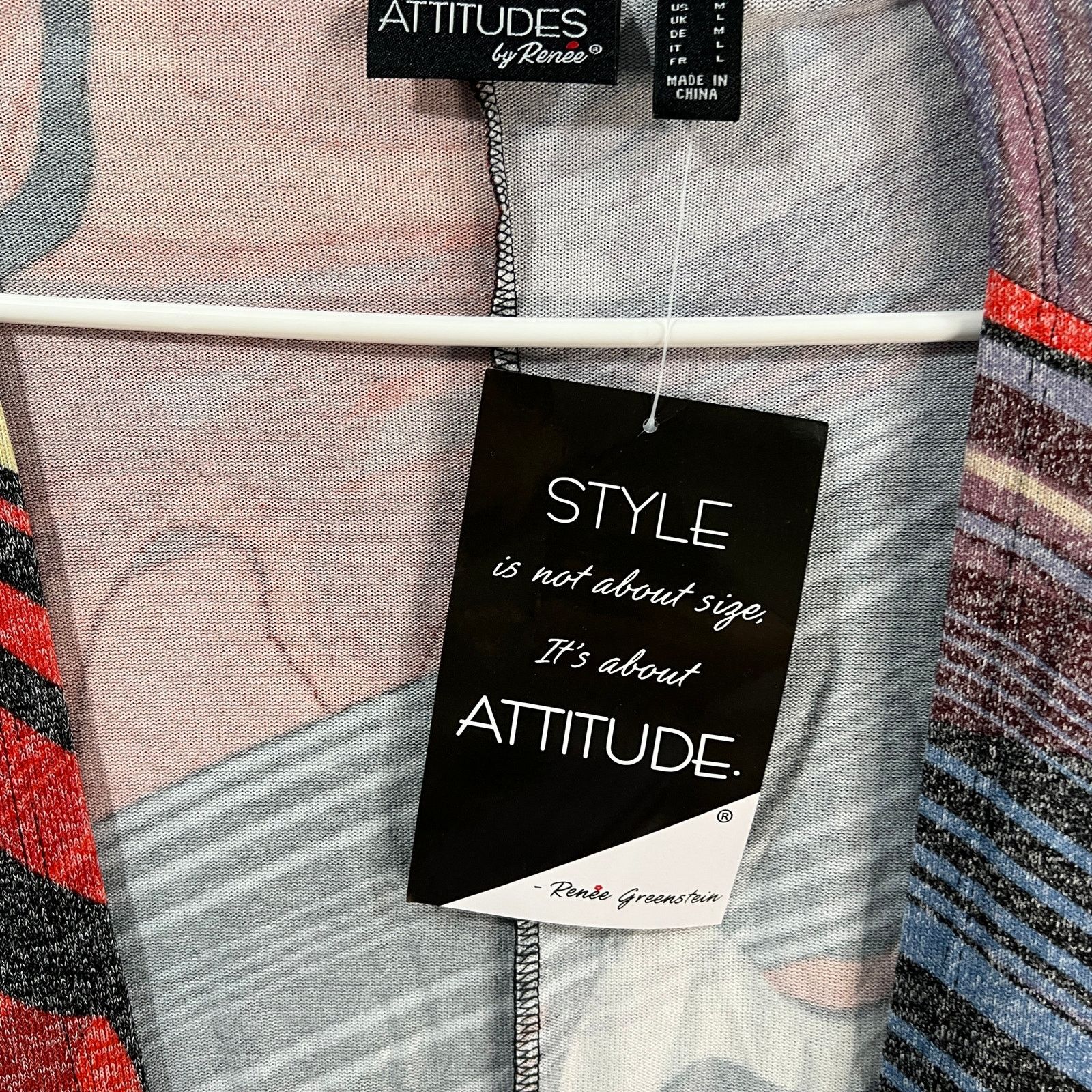 Other Attitudes by Renee Global Illusions Casknit Cocoon Cardiga Size M / US 6-8 / IT 42-44 - 4 Thumbnail