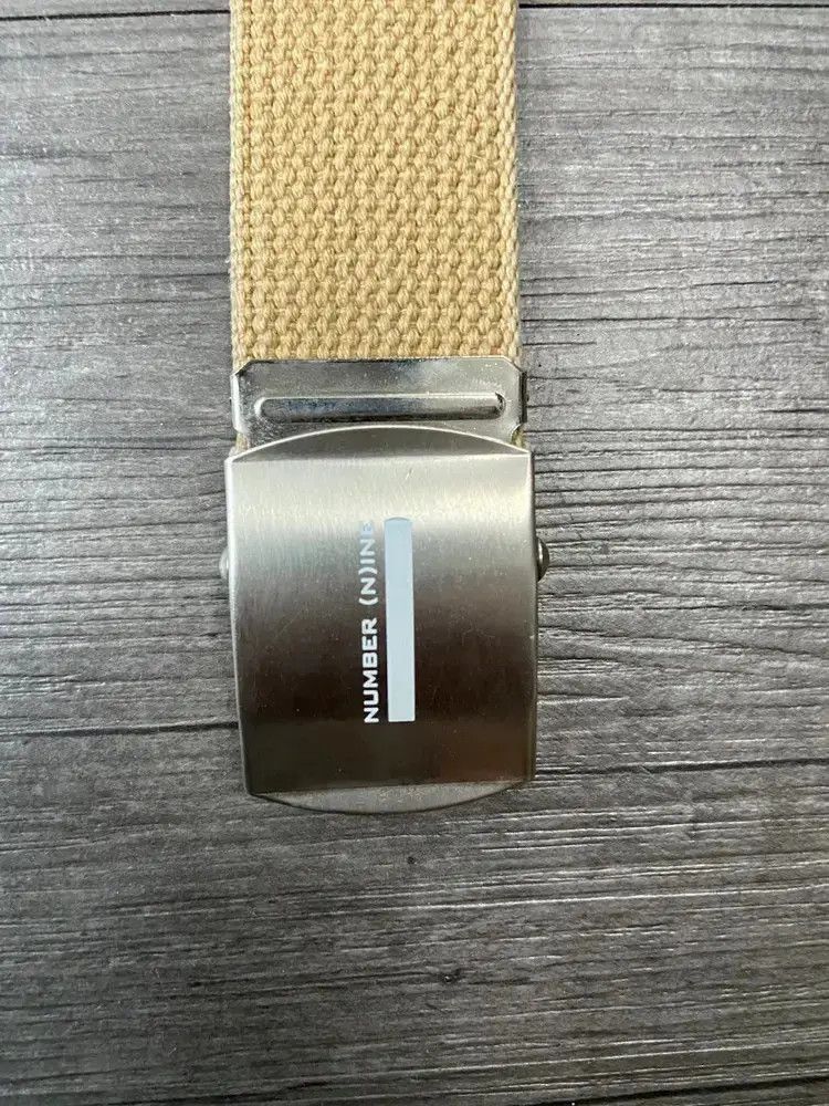 Number (N)ine Number Nine 01SS Logo Buckle Canvas Belt-2505 Size ONE SIZE - 4 Thumbnail