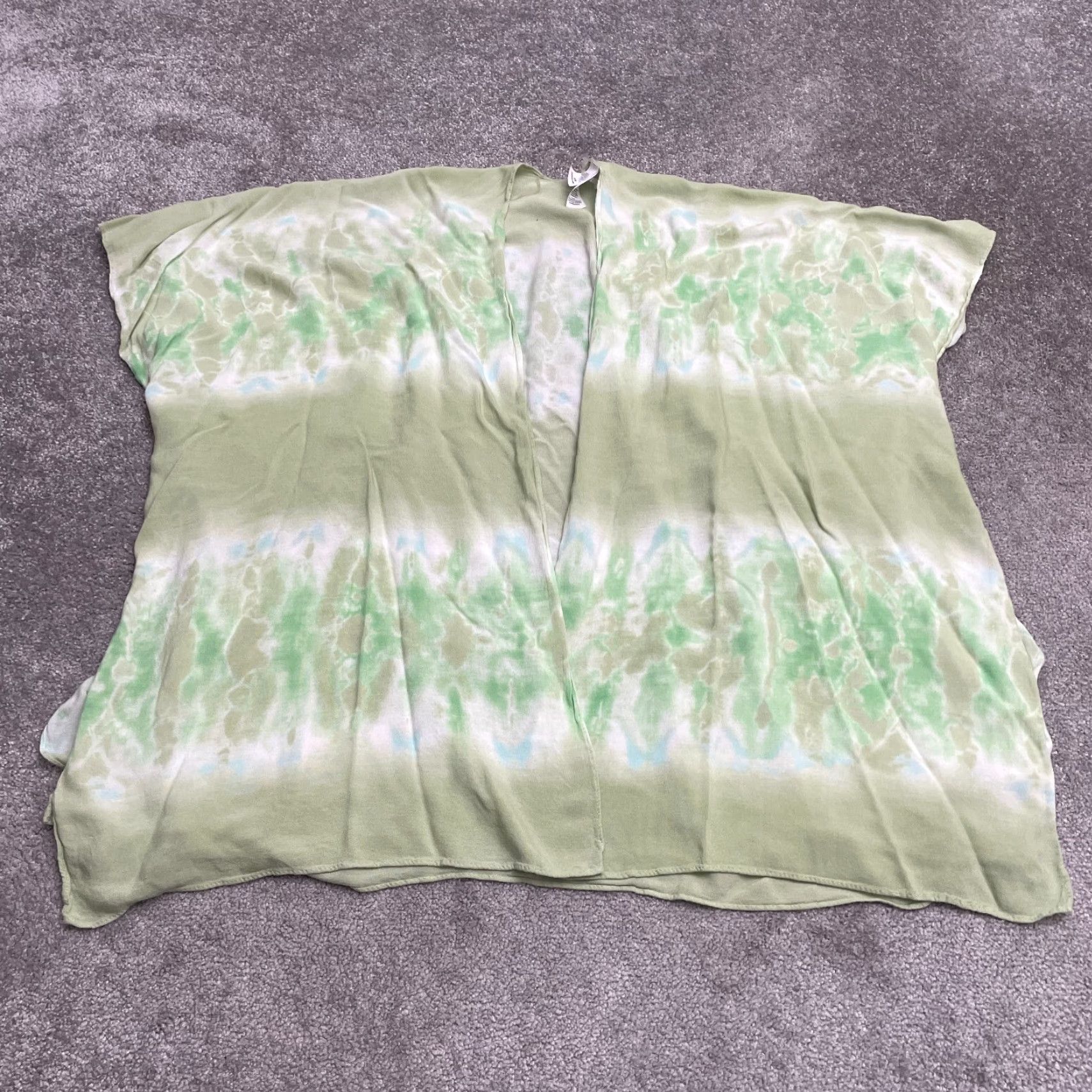 Vintage **Womens Time And Tru Tie Dye Green Cover Up S/M Beach Bohemian** User: **Time And Tru Green Tie Dye S/M Beach Cover Up** Size ONE SIZE - 2 Thumbnail