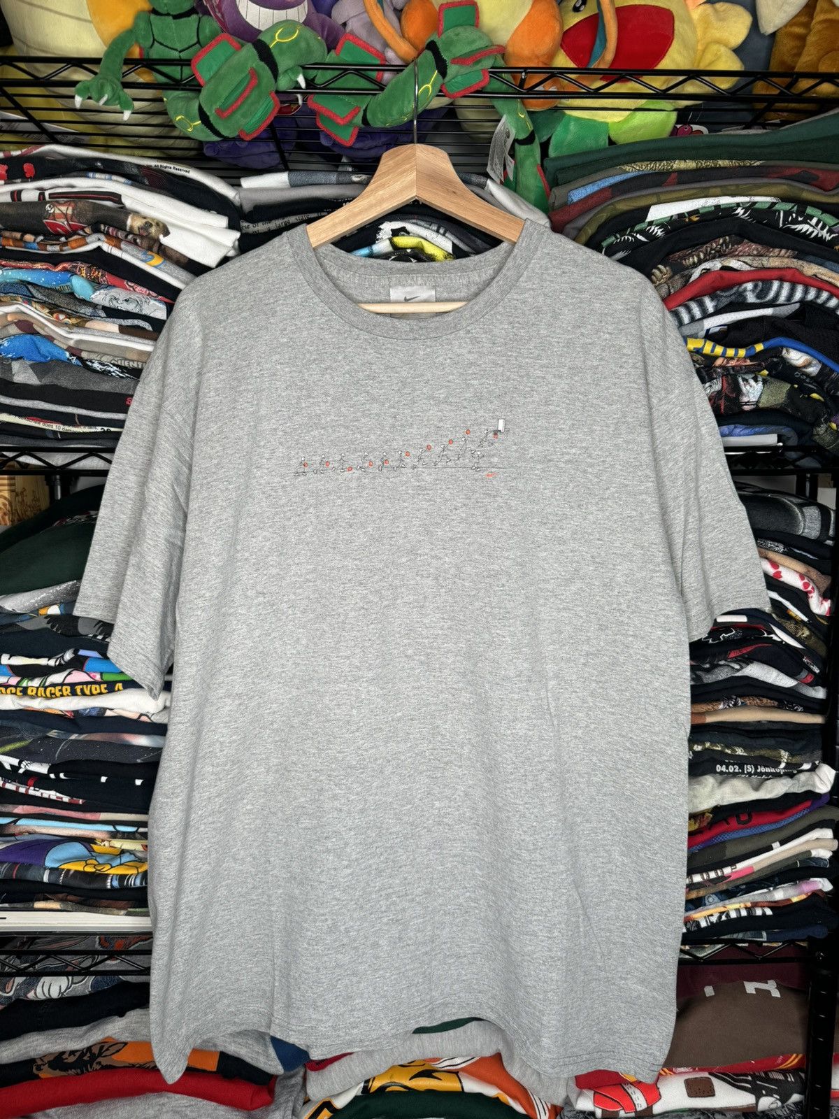 Nike × Vintage Vintage Nike Basketball Stick Figure Sketch Large Tee Size US L / EU 52-54 / 3 - 3 Thumbnail