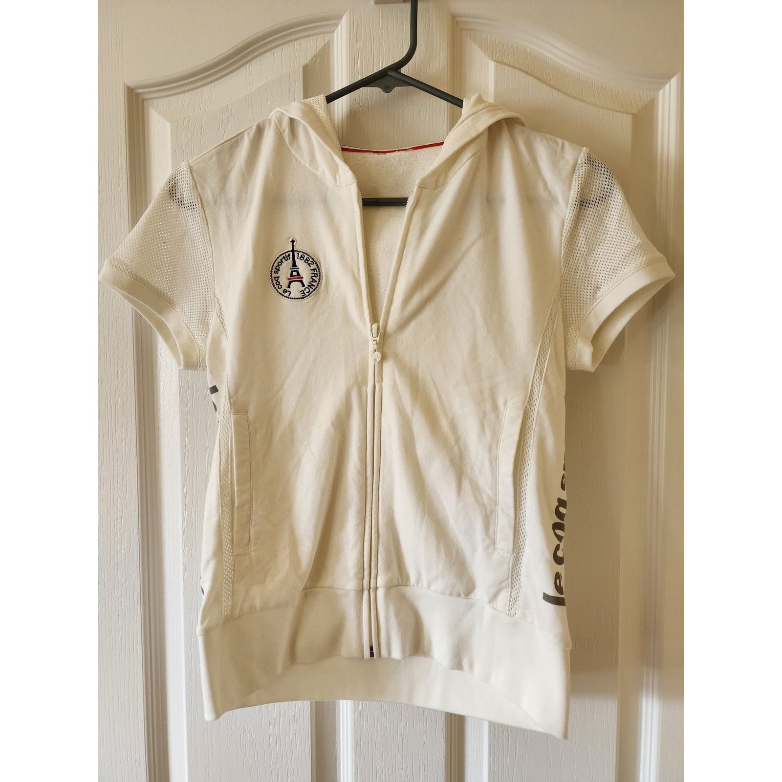 Le Coq Sportif Le Coq Sportif Short Sleeve Full Zip Hoodie Jacket White S Size S / US 4 / IT 40 - 1 Thumbnail