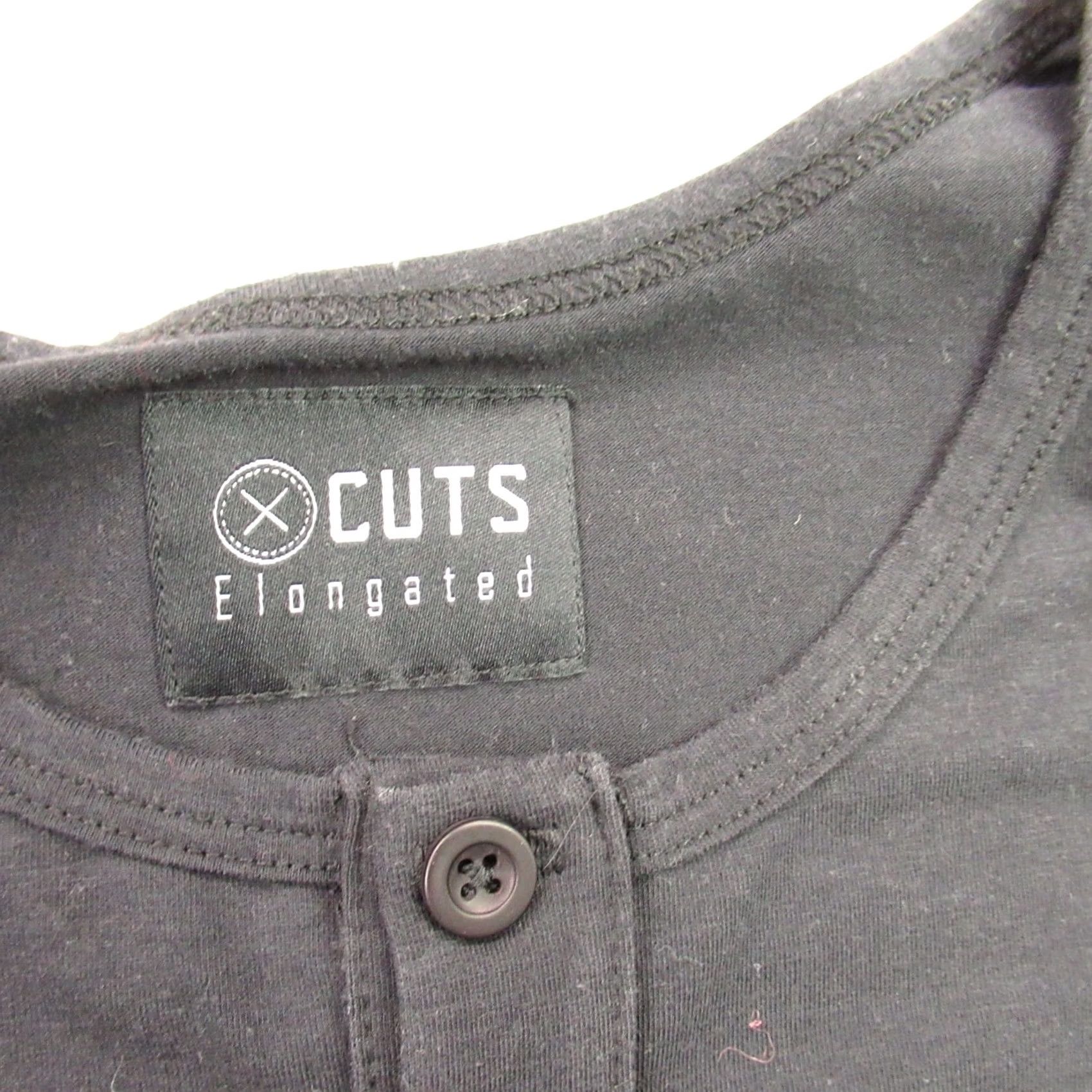 Cuts Cuts Shirt Mens Short Sleeve Henley Crew Neck Buttons Pullover Black Size US M / EU 48-50 / 2 - 3 Thumbnail
