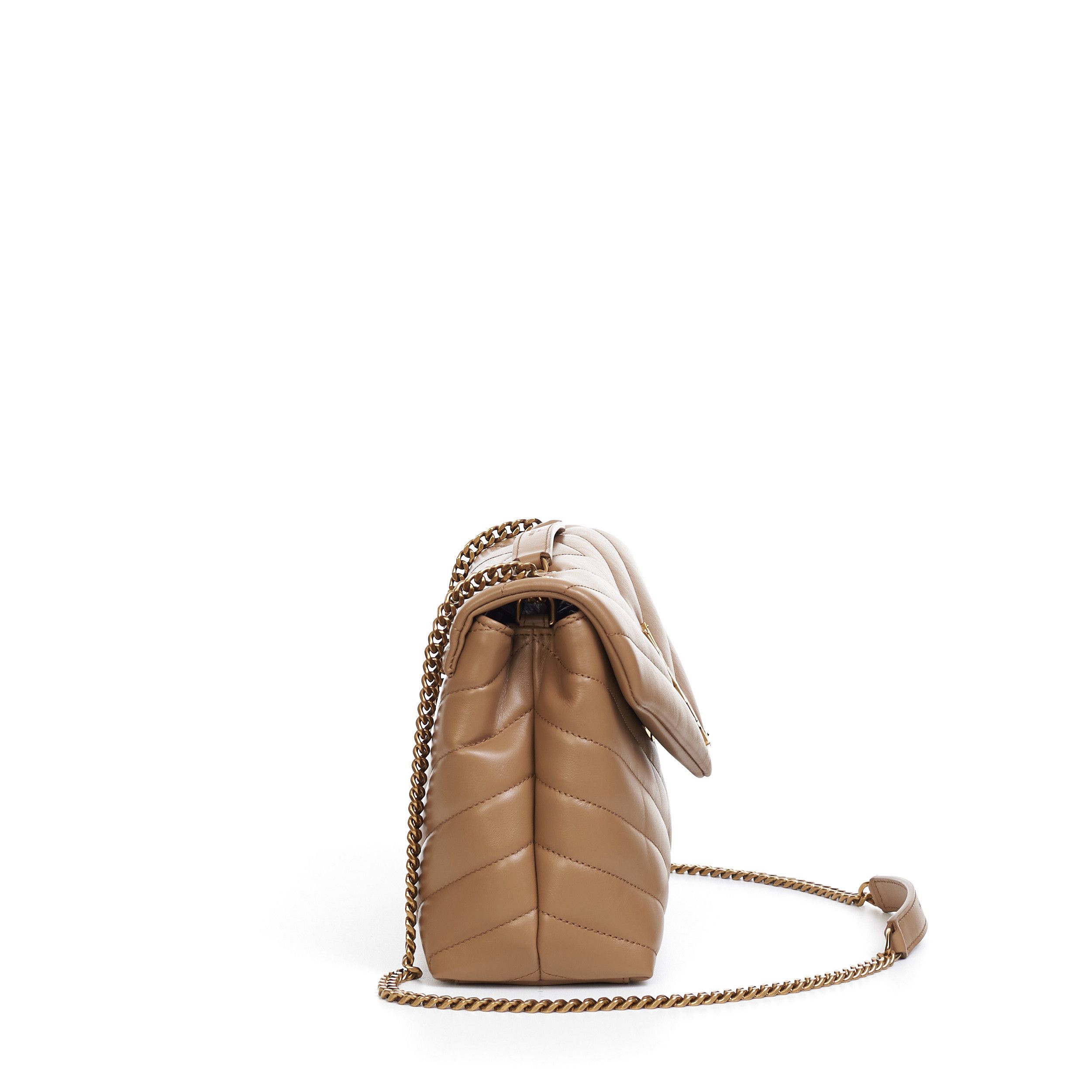 Saint Laurent Paris Loulou Small Chain Bag In Tan Quilted "Y" Leather Size ONE SIZE - 7 Thumbnail