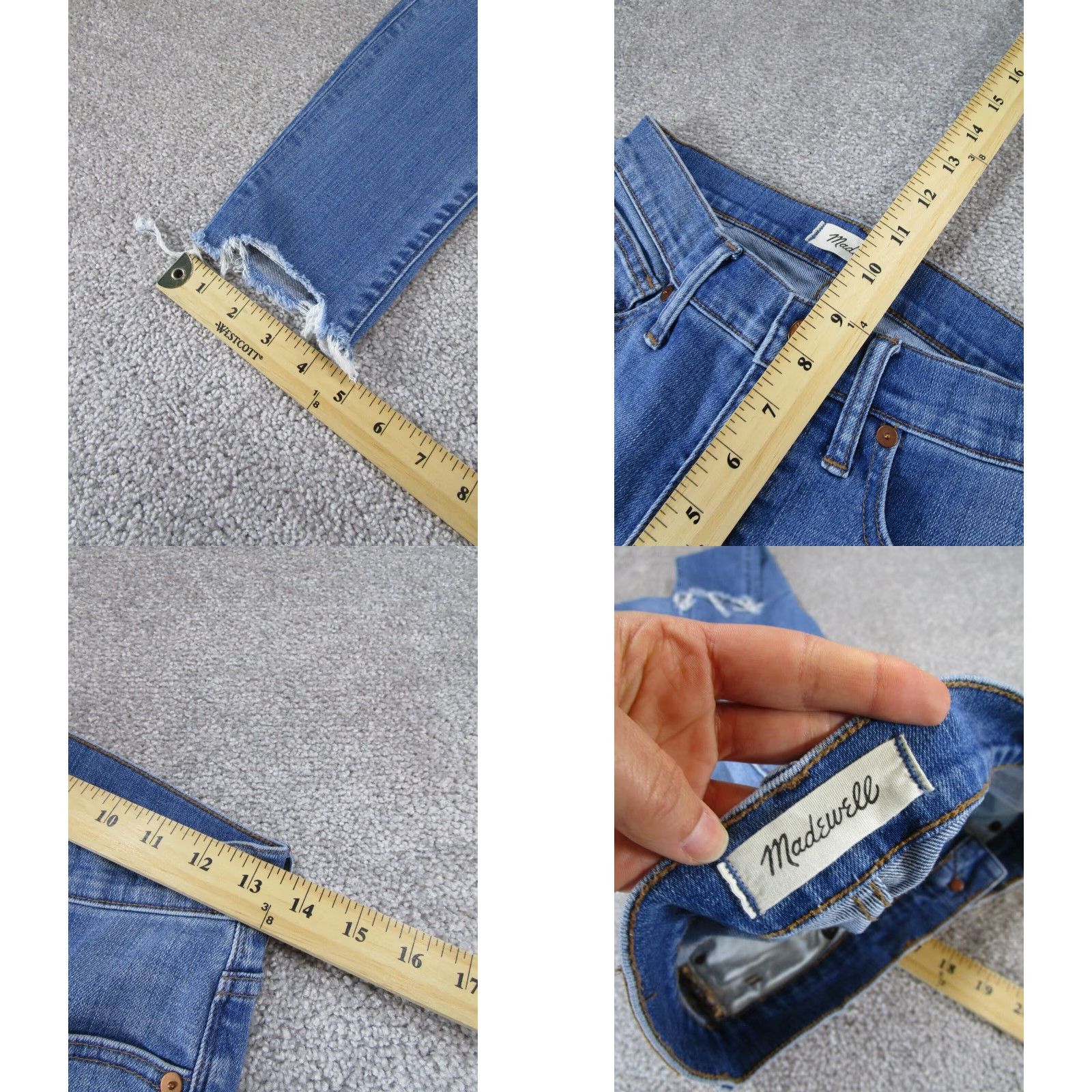 Madewell Madewell Skinny Jeans Womens Blue Medium Wash Denim Mid Rise Size 26 Size 26" / US 2 / IT 38 - 4 Thumbnail