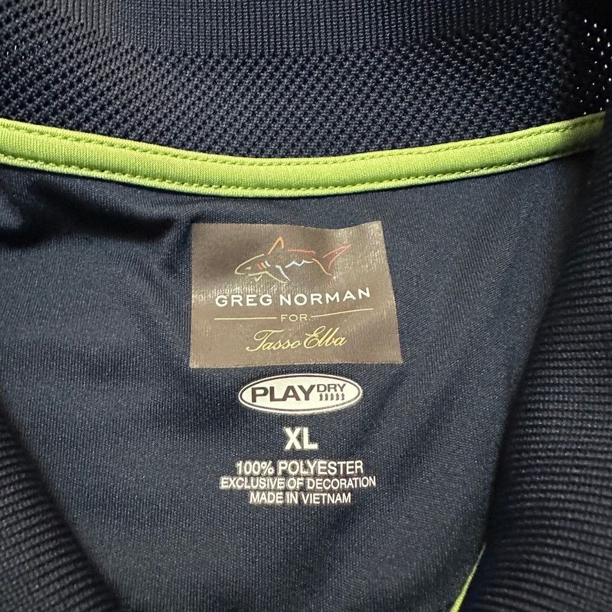 Greg Norman Greg Norman navy blue harlequin polo shirt size XL Size US XL / EU 56 / 4 - 4 Thumbnail