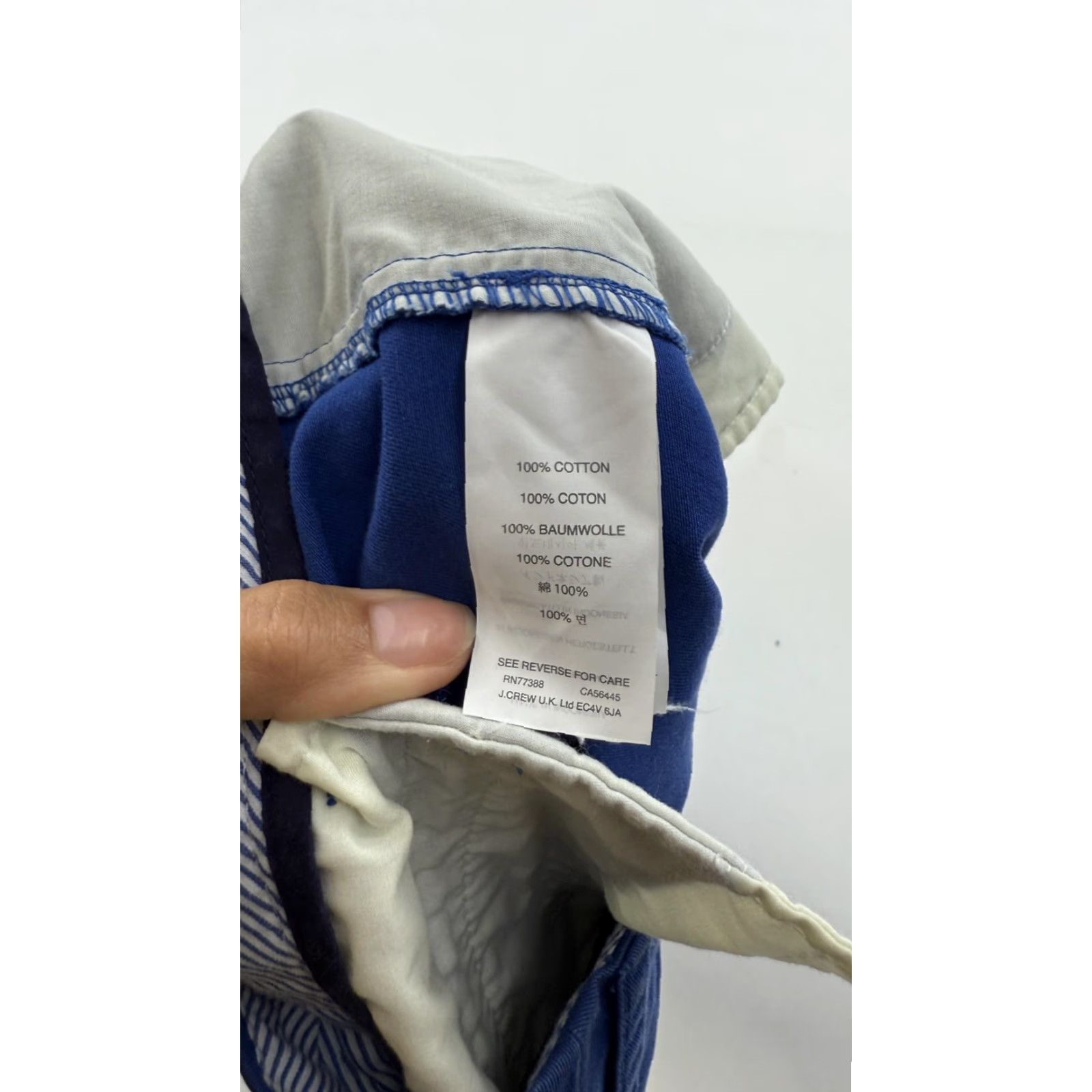 J.Crew J.Crew Chino Shorts Womens 6 Blue Classic Cotton Casual Flat Front Summer Size 28" / US 6 / IT 42 - 3 Thumbnail