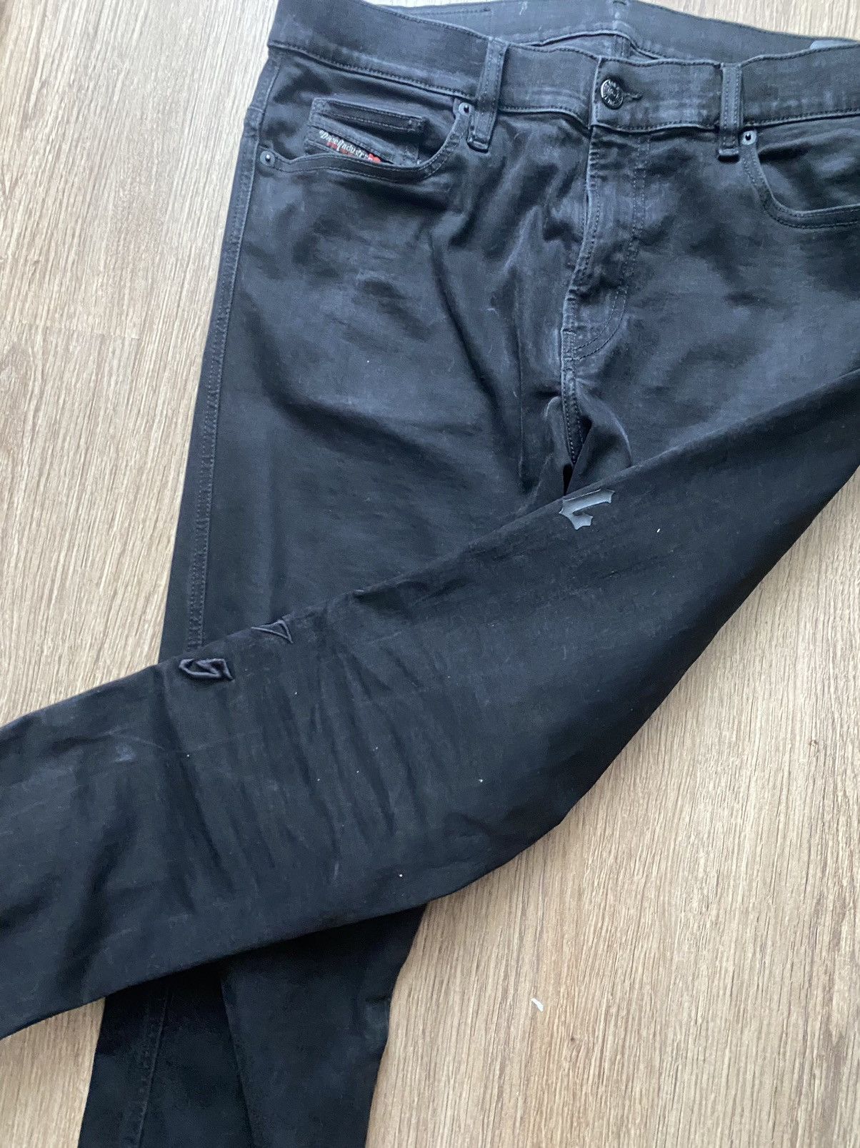 Diesel × Diesel Black Gold × Vintage Vintage Diesel Big Logo Y2K Black Denim Jeans Size US 34 / EU 50 - 3 Thumbnail