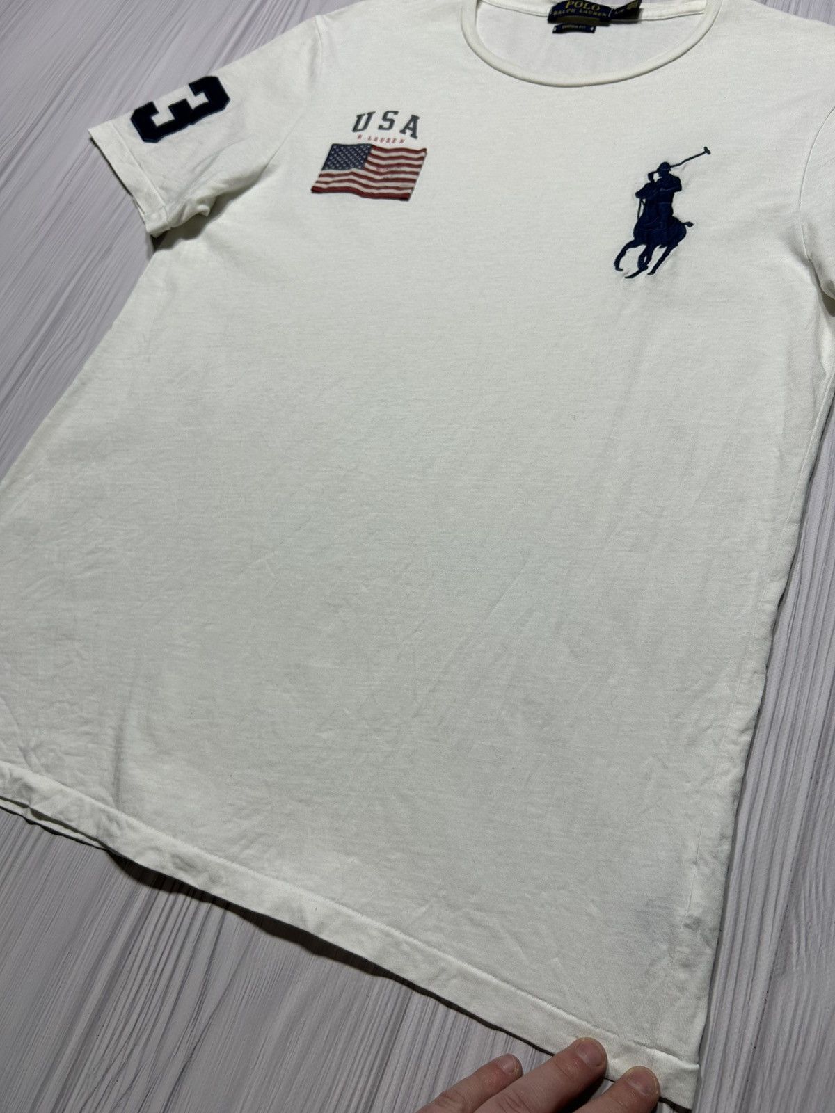 Polo Ralph Lauren 🇺🇸 Polo Ralph Lauren USA 3 Team T-Shirt Size L Size US L / EU 52-54 / 3 - 4 Thumbnail
