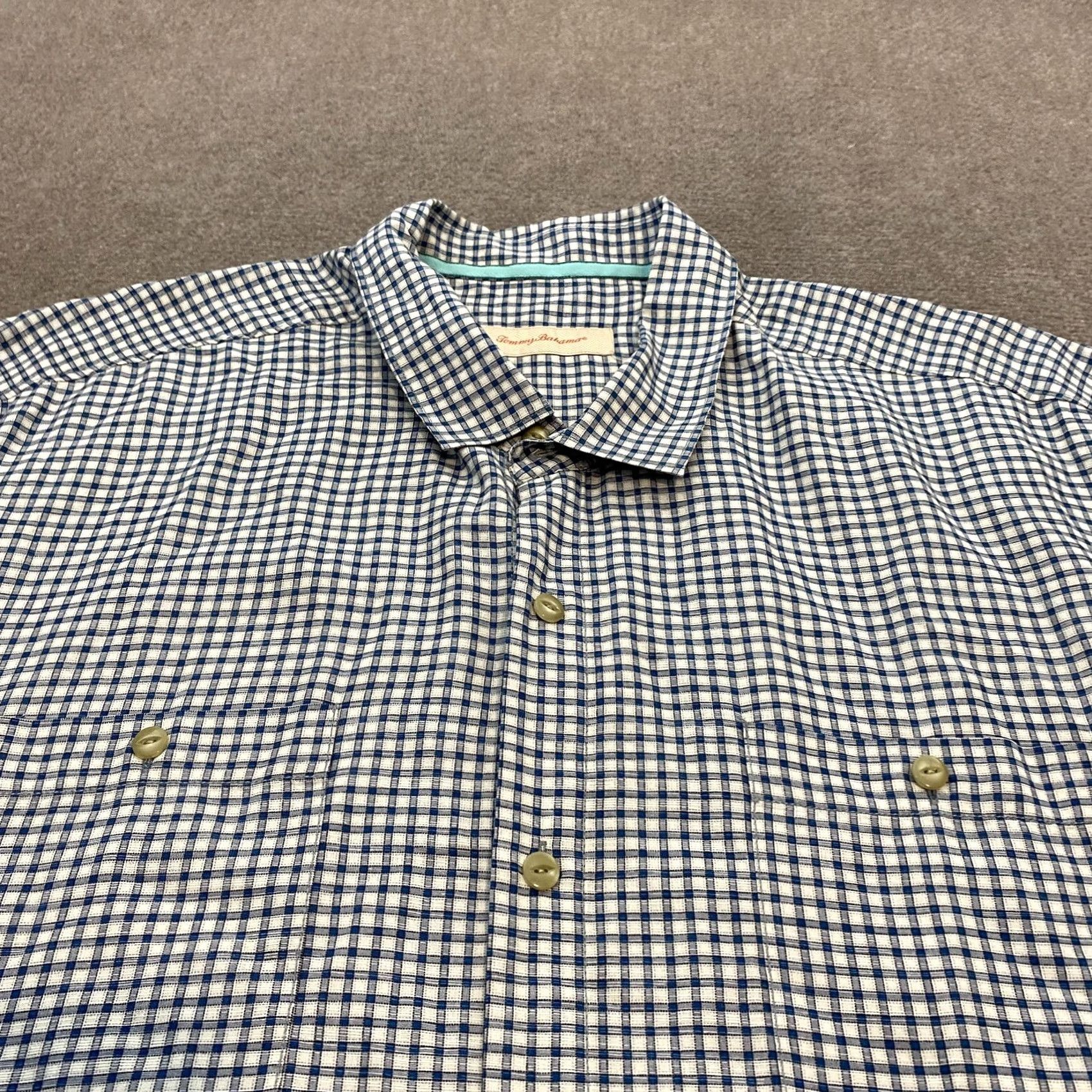 Tommy Bahama Tommy Bahama Silk Shirt Mens 2XL Button-Up Short Sleeve Plaid Multicolor Hawaiian Logo Size US XXL / EU 58 / 5 - 2 Thumbnail