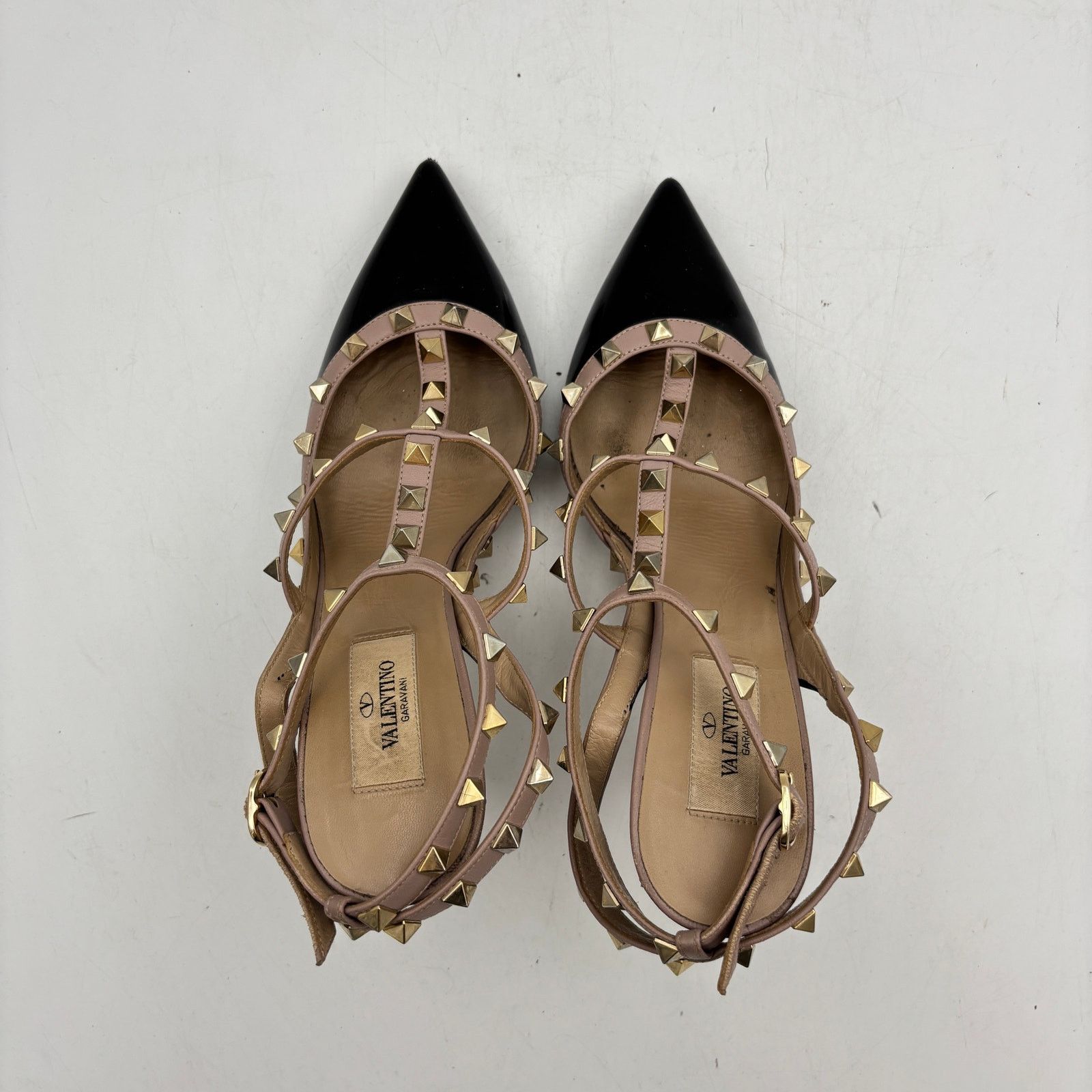Giovanni Valentino Valentino Garavani Rockstud Ankle Strap Heels Women's 39.5 Size US 9.5 / IT 39.5 - 6 Thumbnail