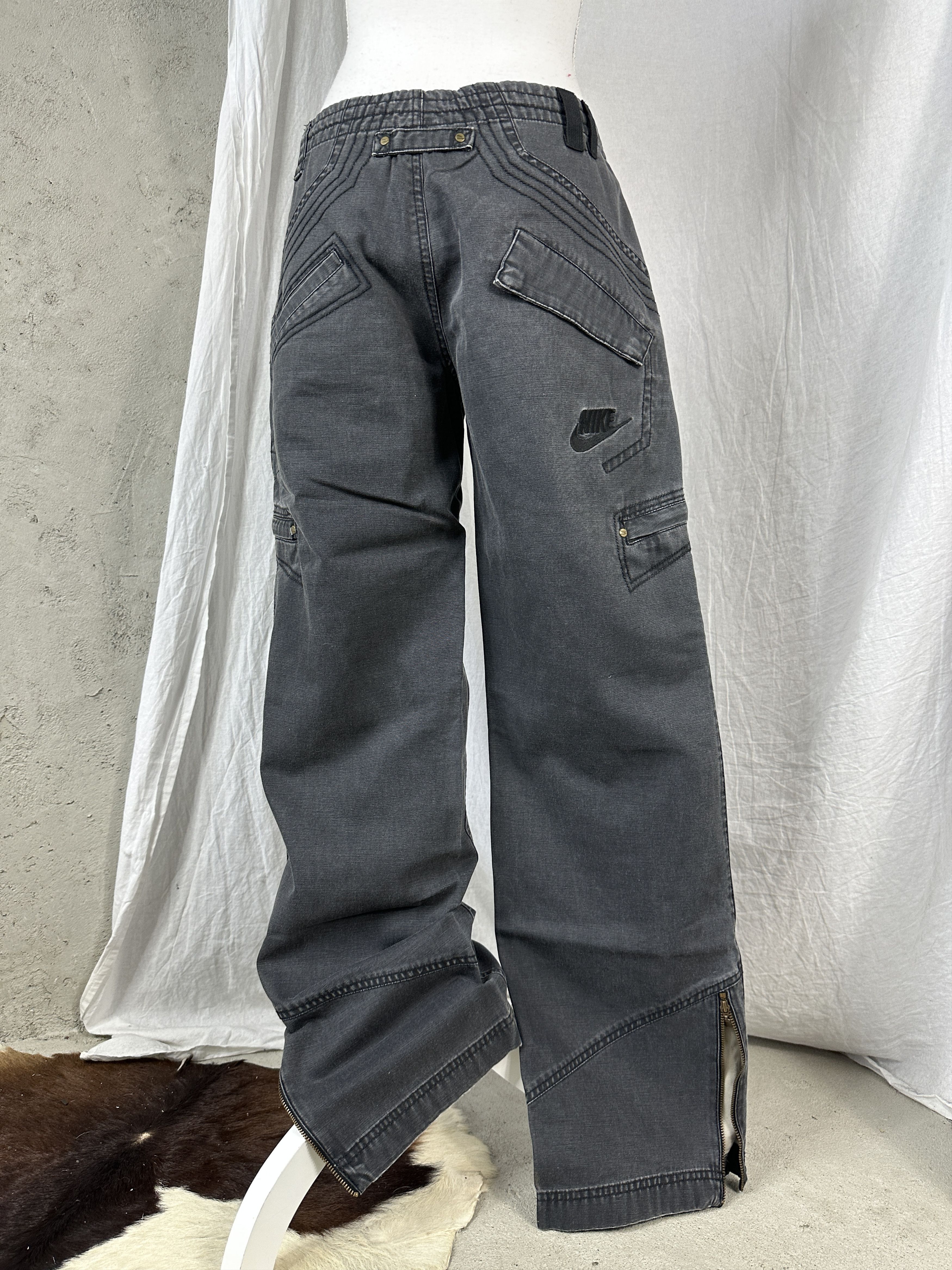 Nike × Vintage Sportswear Y2K Cargo Nike Vintage Washed&Faded Pants Size US 30 / EU 46 - 5 Thumbnail