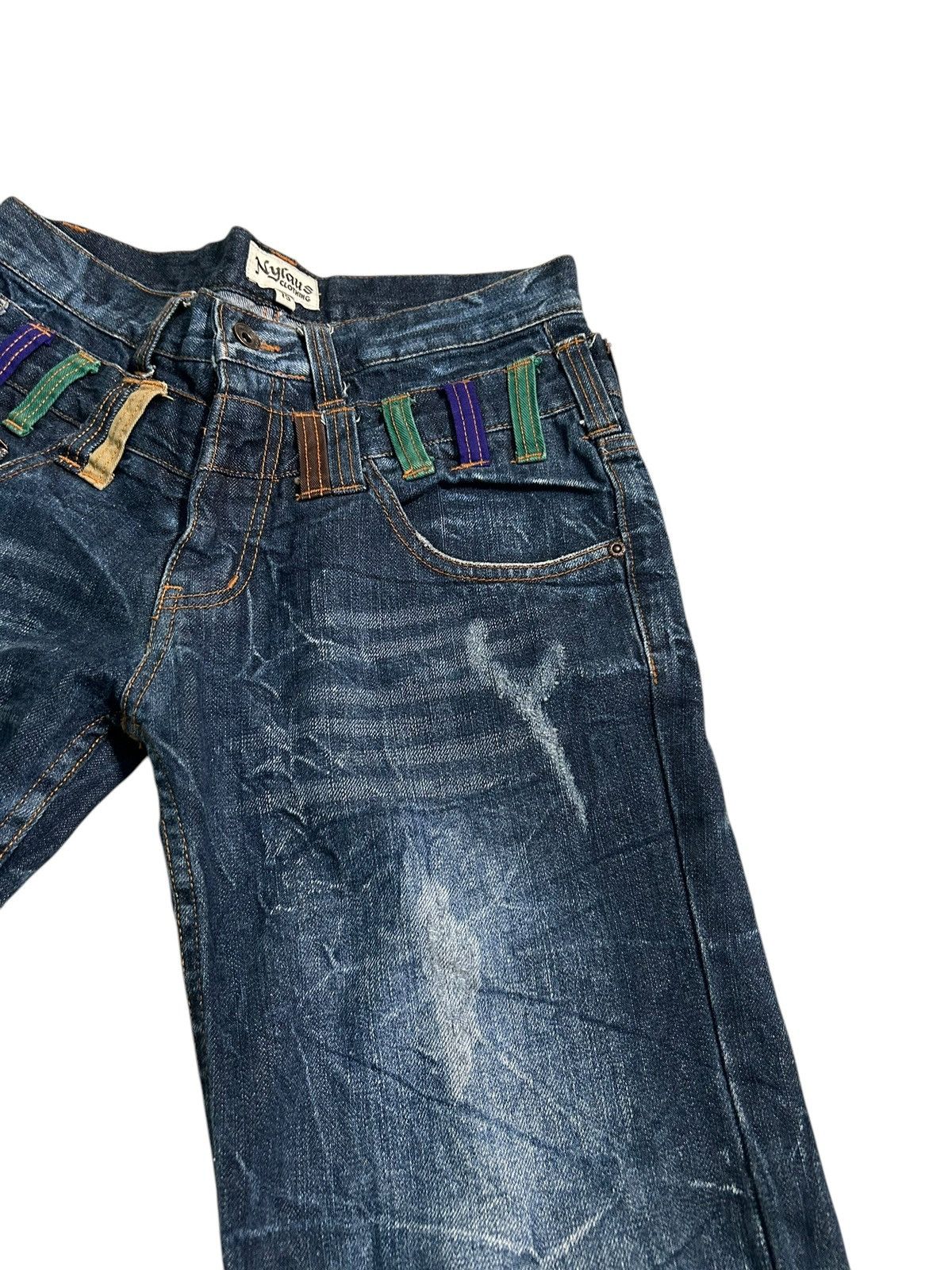 Japanese Brand × Kapital × Vintage Nylaus Double Waist Japanese Punk Denim Jeans Size US 30 / EU 46 - 4 Thumbnail